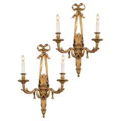 A Pair of Louis XVI style Wall Sconces