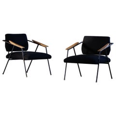 Pareja de Sillas de Salón, Estilo Bauhaus, Retapizadas en Bouclé, Alemania, Años 60