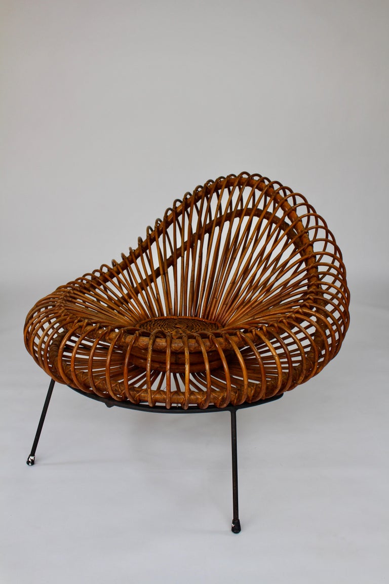 Metal Pair of Lounge Chairs by Janine Abraham and Dirk Jan Rol, Rougier, France, 1950s For Sale