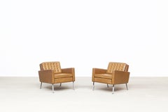 Pair of Lounge Chairs by Roland Rainer for Wilkhahn, Germany 1960s Leather