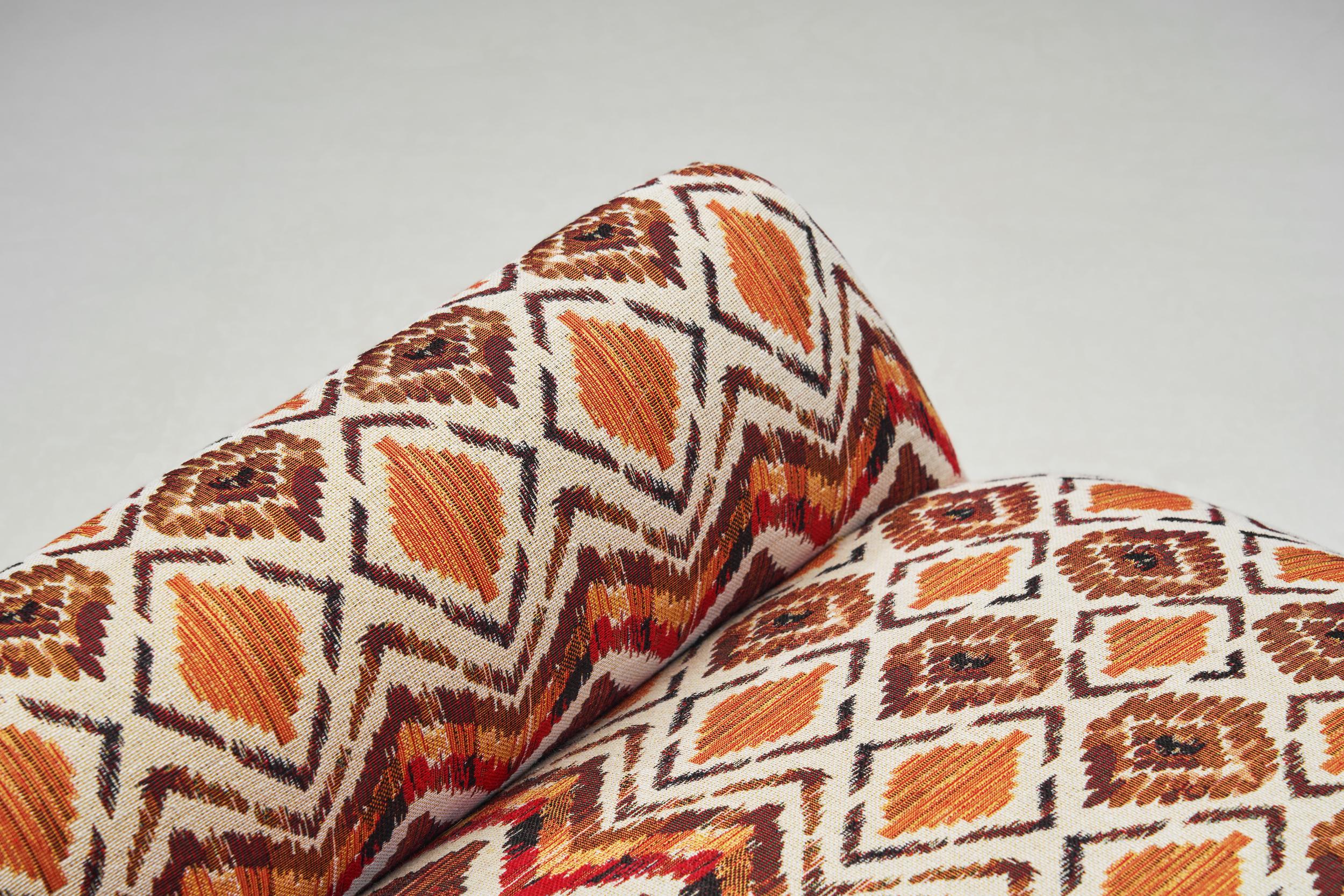 A Pair of Lounge Chairs in Kelim Upholstery, Europe ca 1960s For Sale 5