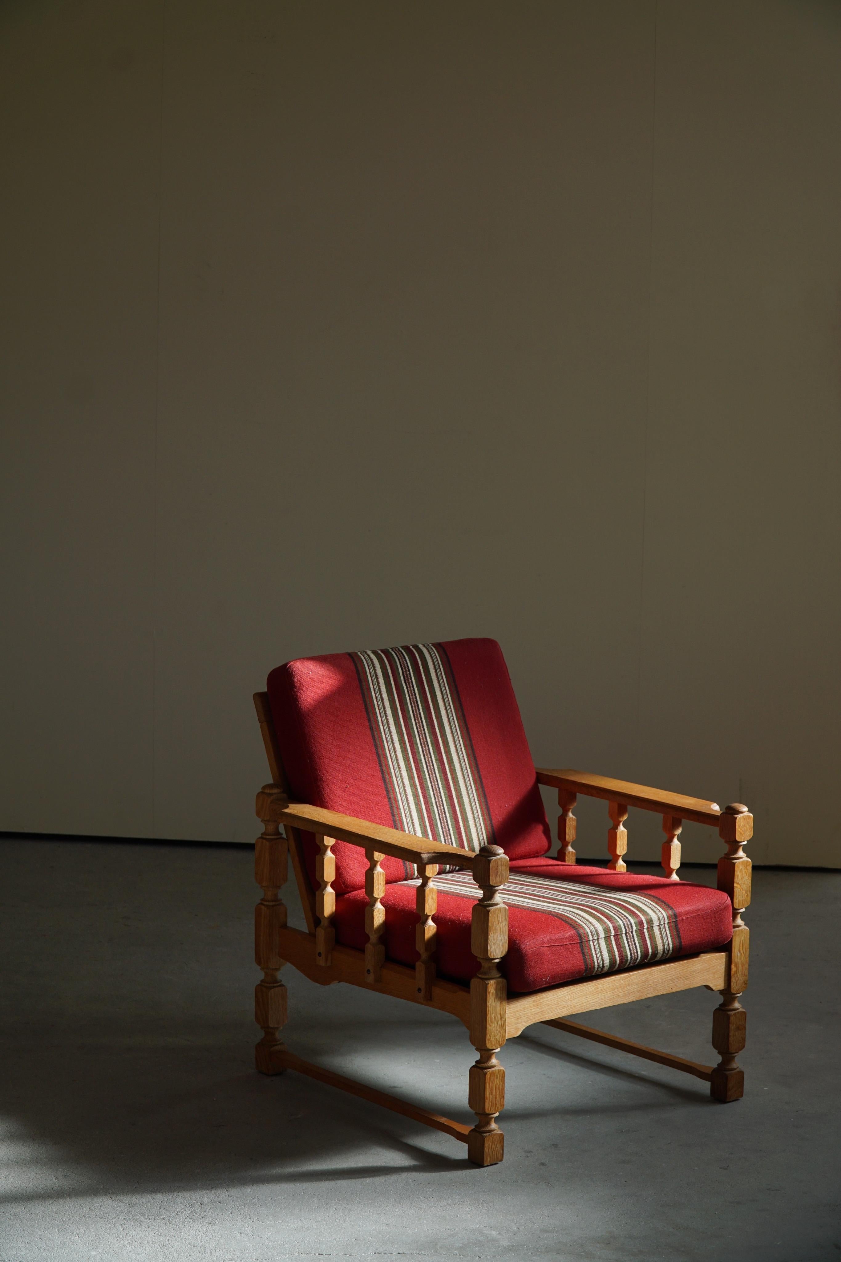 20th Century Pair of Lounge Chairs in Oak, Henning Kjærnulf, Mid-Century Modern, 1960s