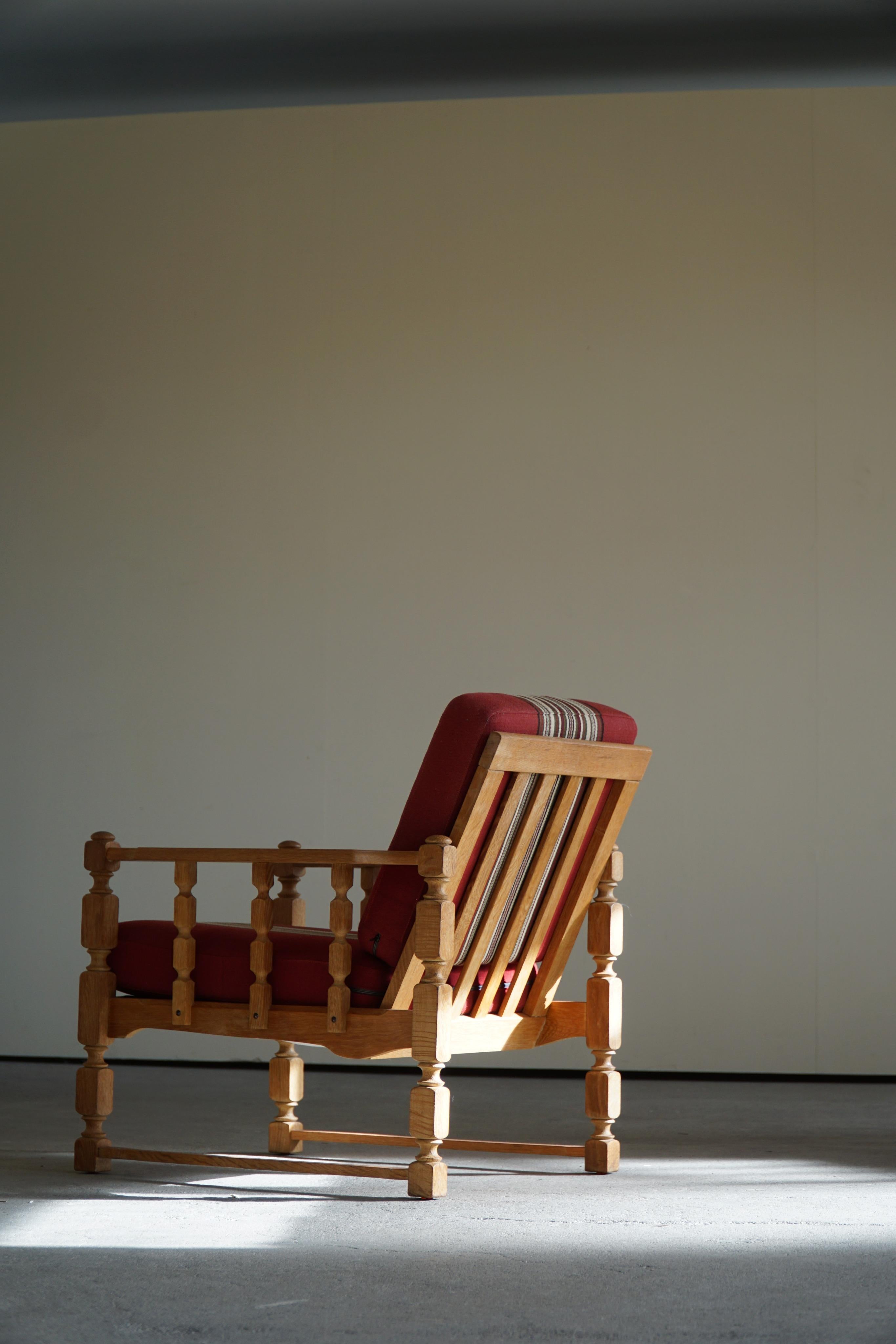Pair of Lounge Chairs in Oak, Henning Kjærnulf, Mid-Century Modern, 1960s 2