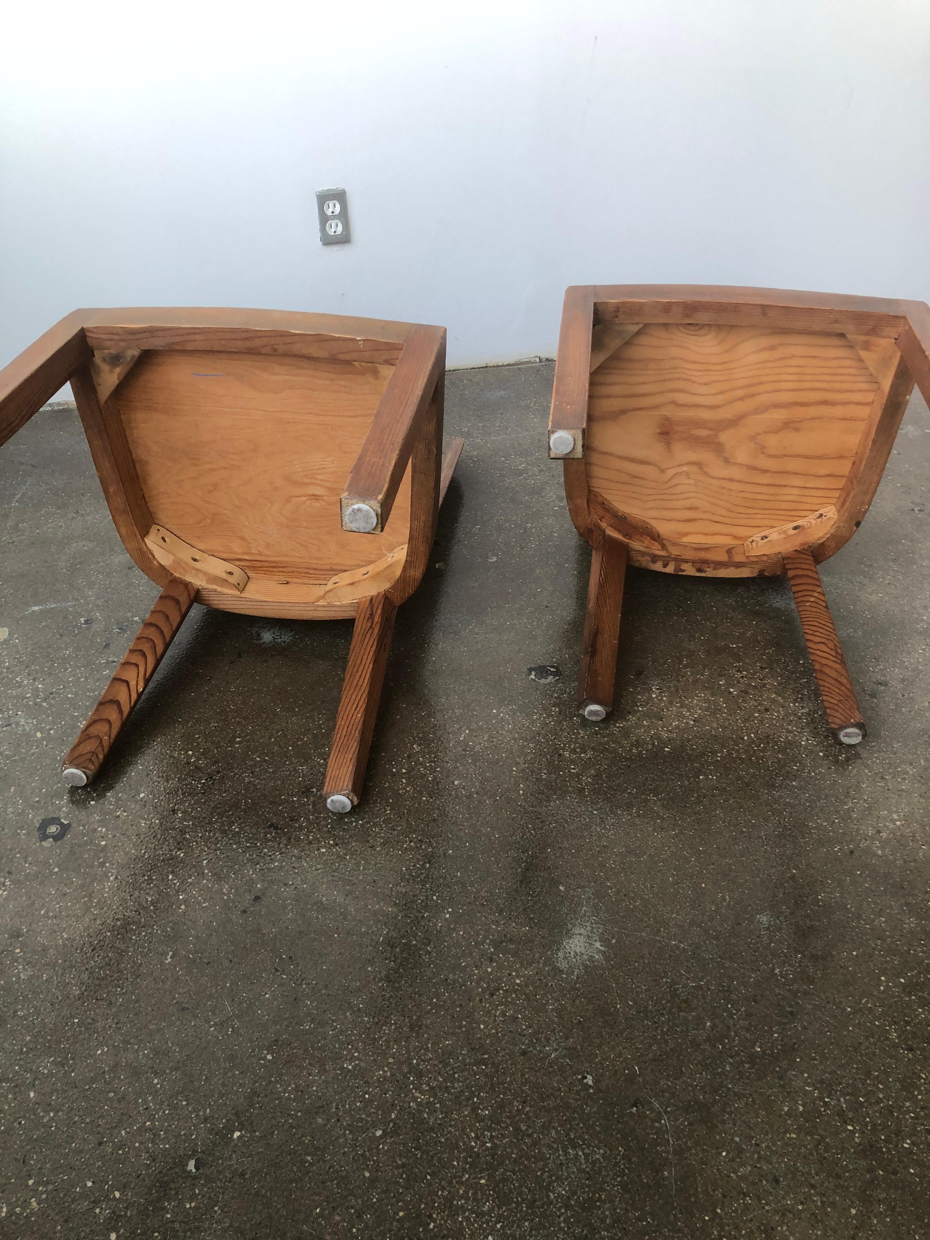 Pine A pair of “Lovö” chairs by Axel Einar Hjorth  For Sale