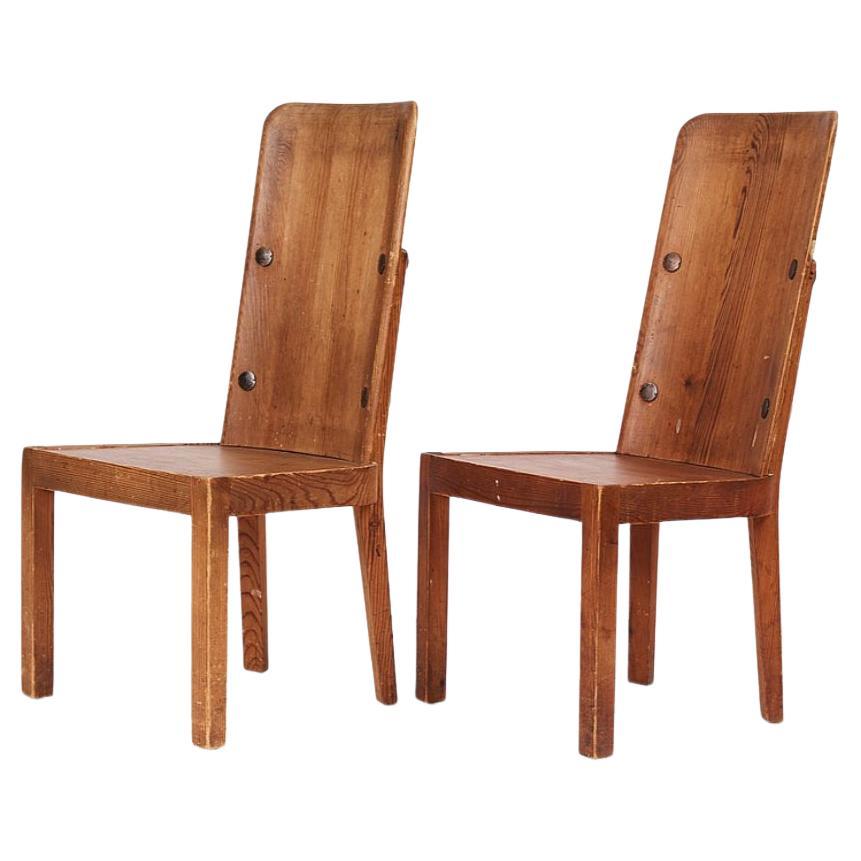 A pair of “Lovö” chairs by Axel Einar Hjorth 