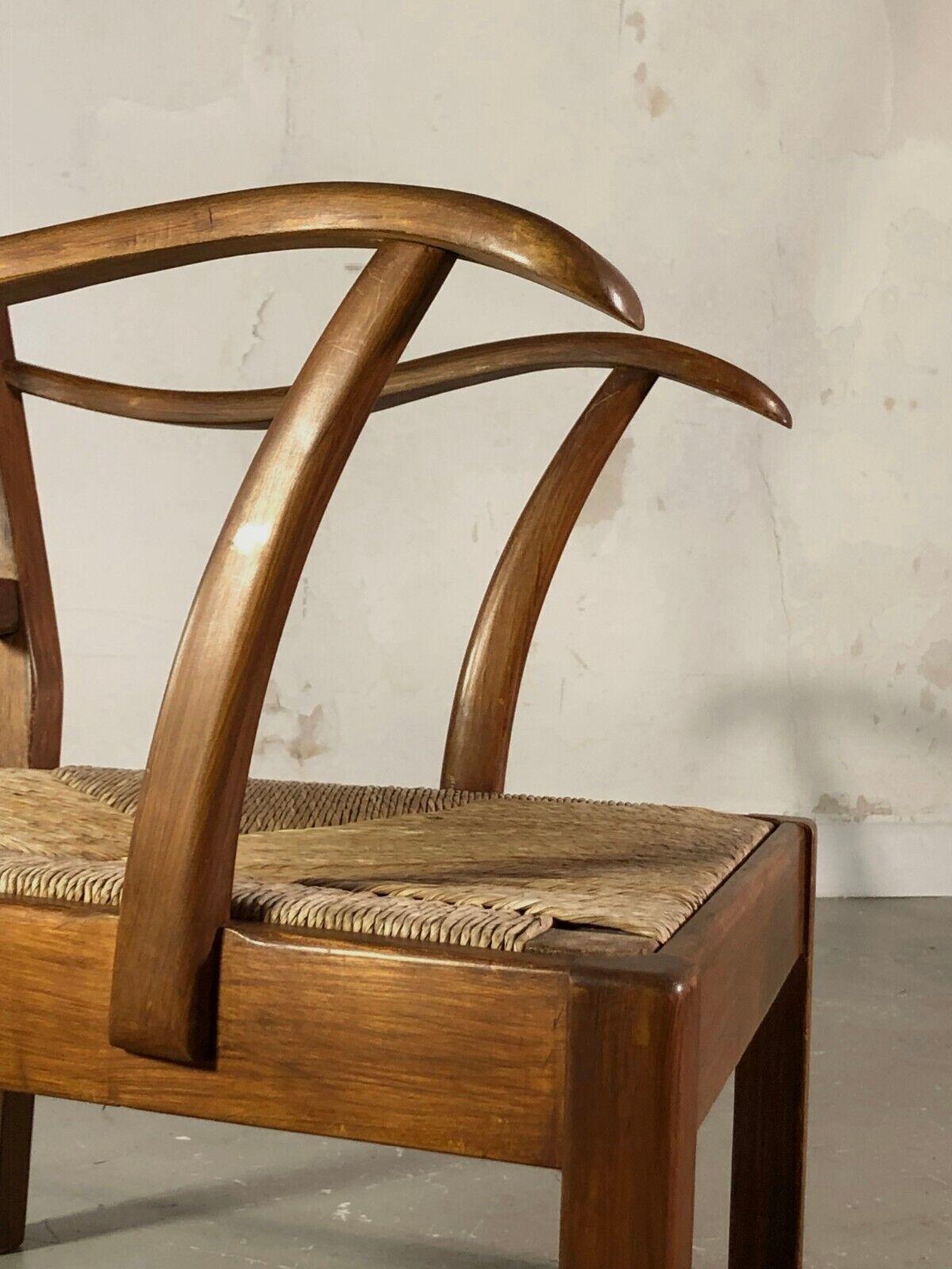 A Pair of SCANDINAVIAN Style, MID-CENTURY MODERN RUSTIC ARMCHAIRS, France 1950 For Sale 2