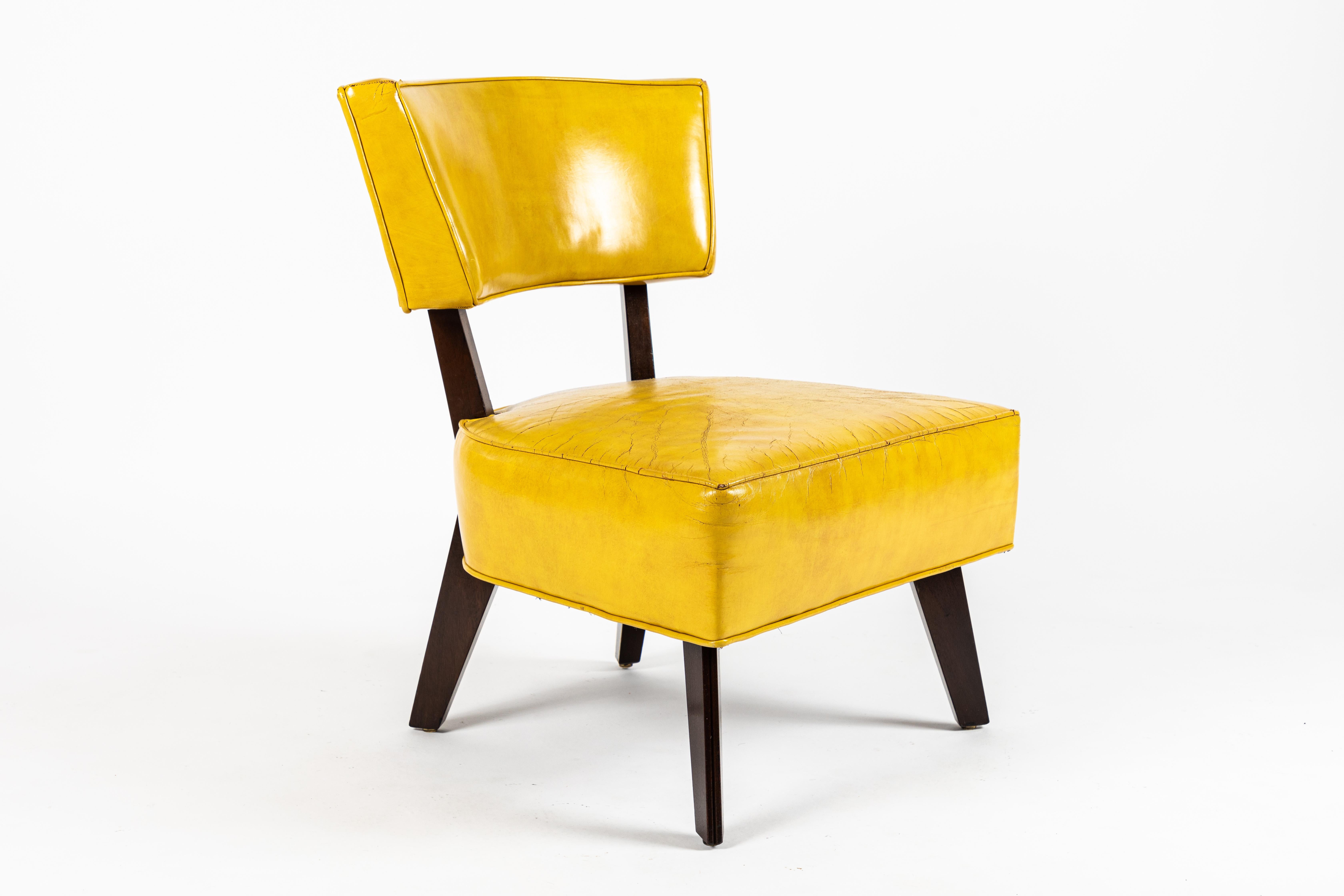Mid-Century Modern Pair of Low Chairs Designed by William Haines