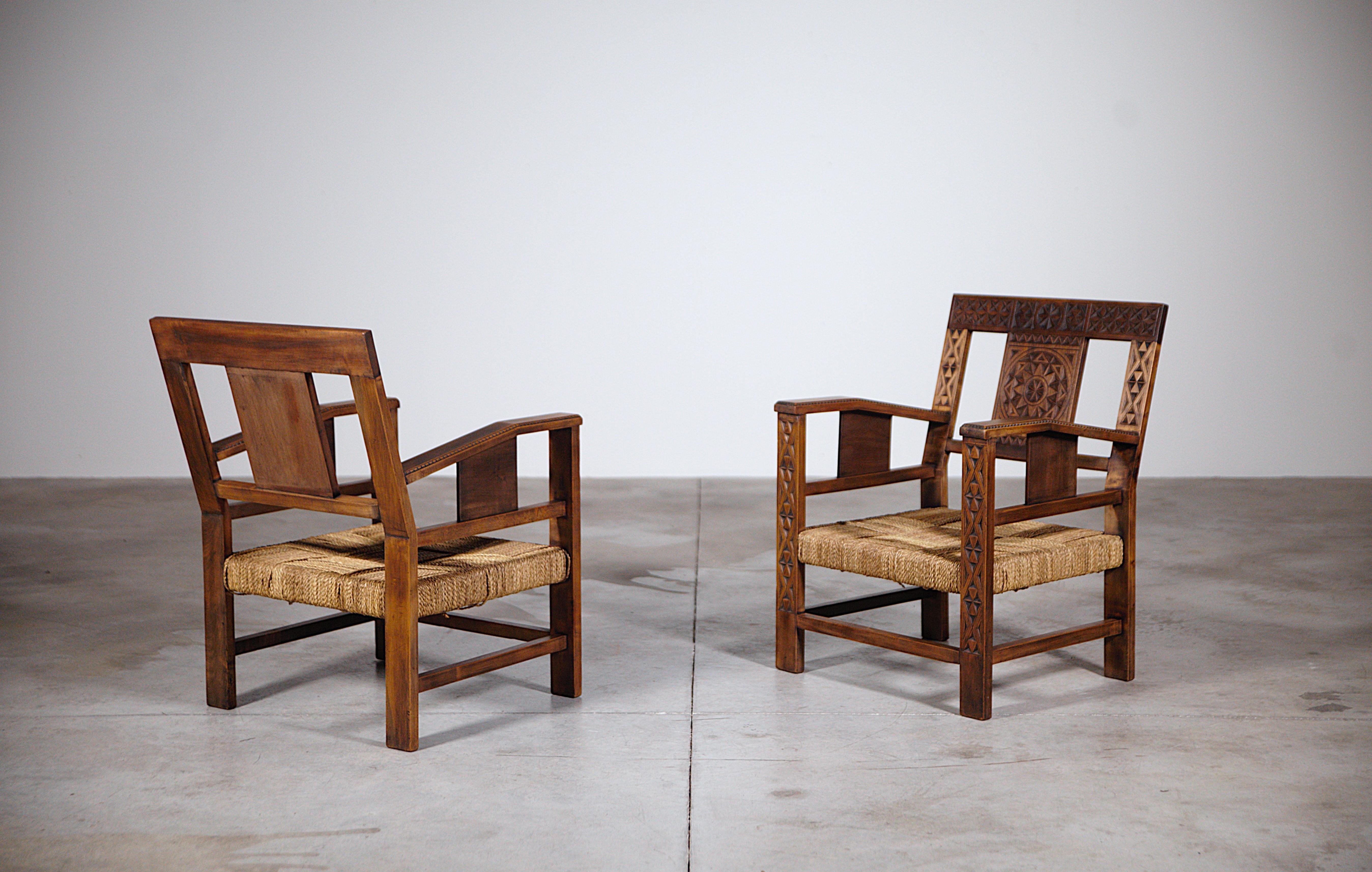 Pareja de Sillones Bajos Moriscos Años 70 en venta 9