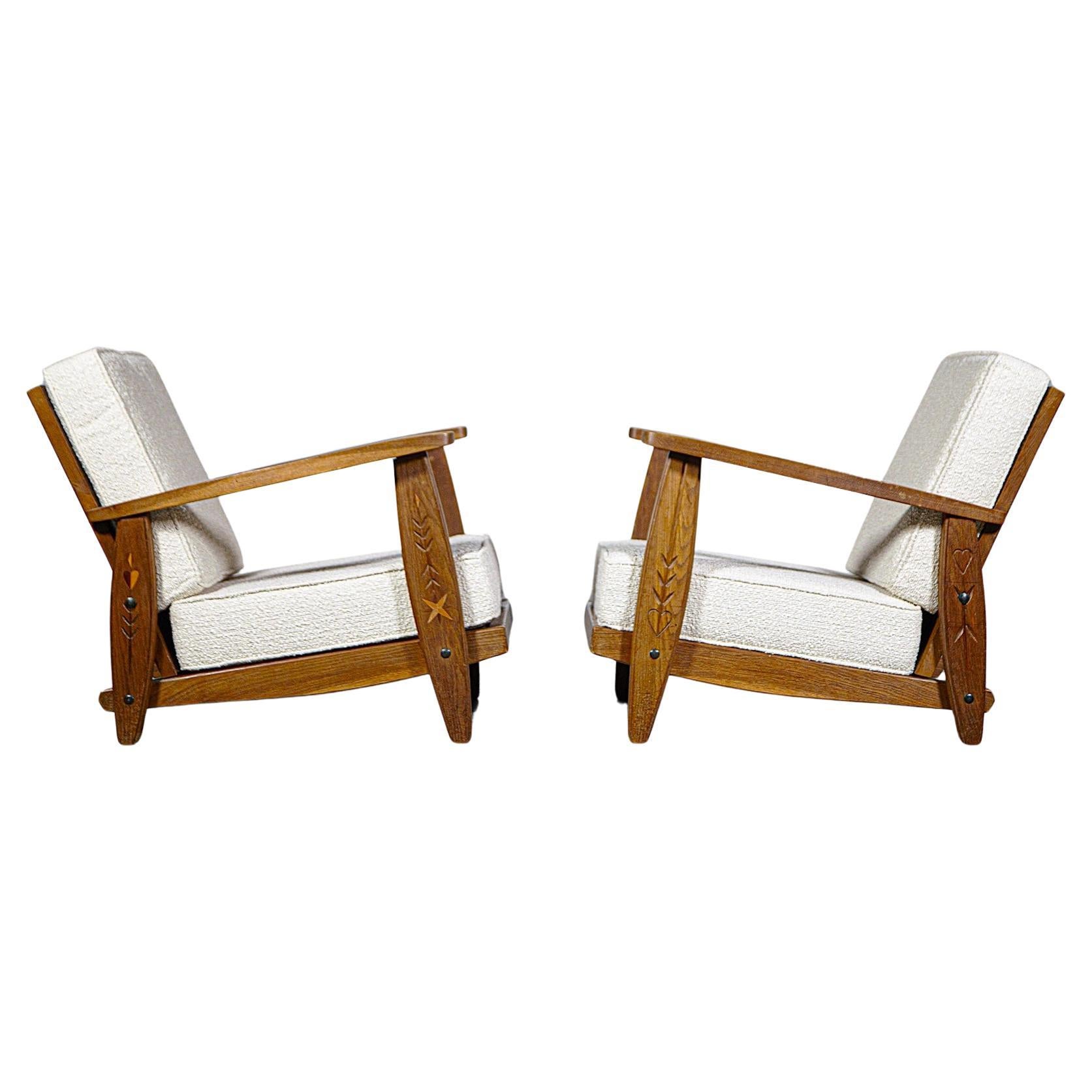 A Pair of Low Mountain Armchair by Clément Goyeneche France 1950s
