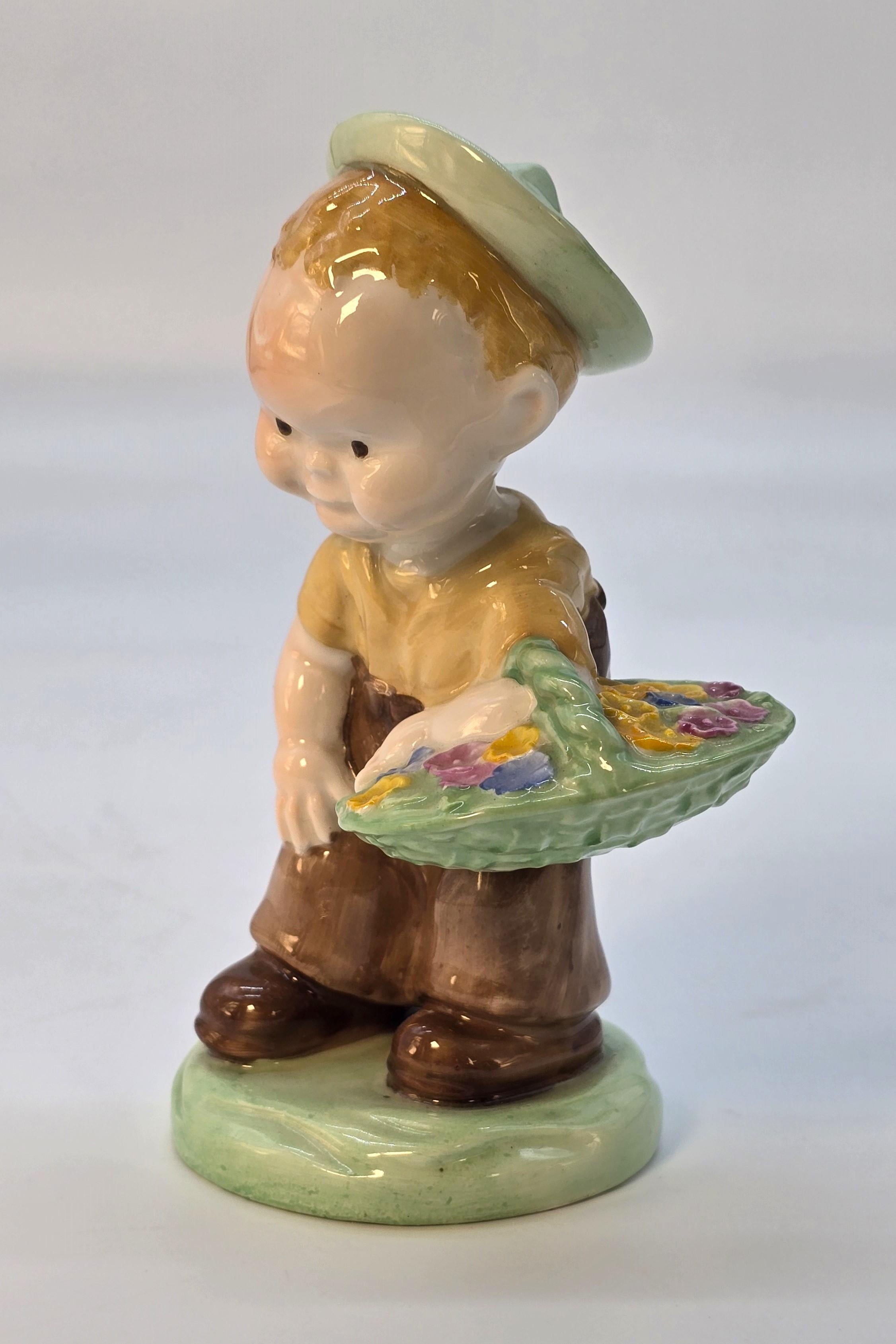 A pair of Mabel Lucie Attwell  porcelain figures made by Shelley, English C1930 im Angebot 5