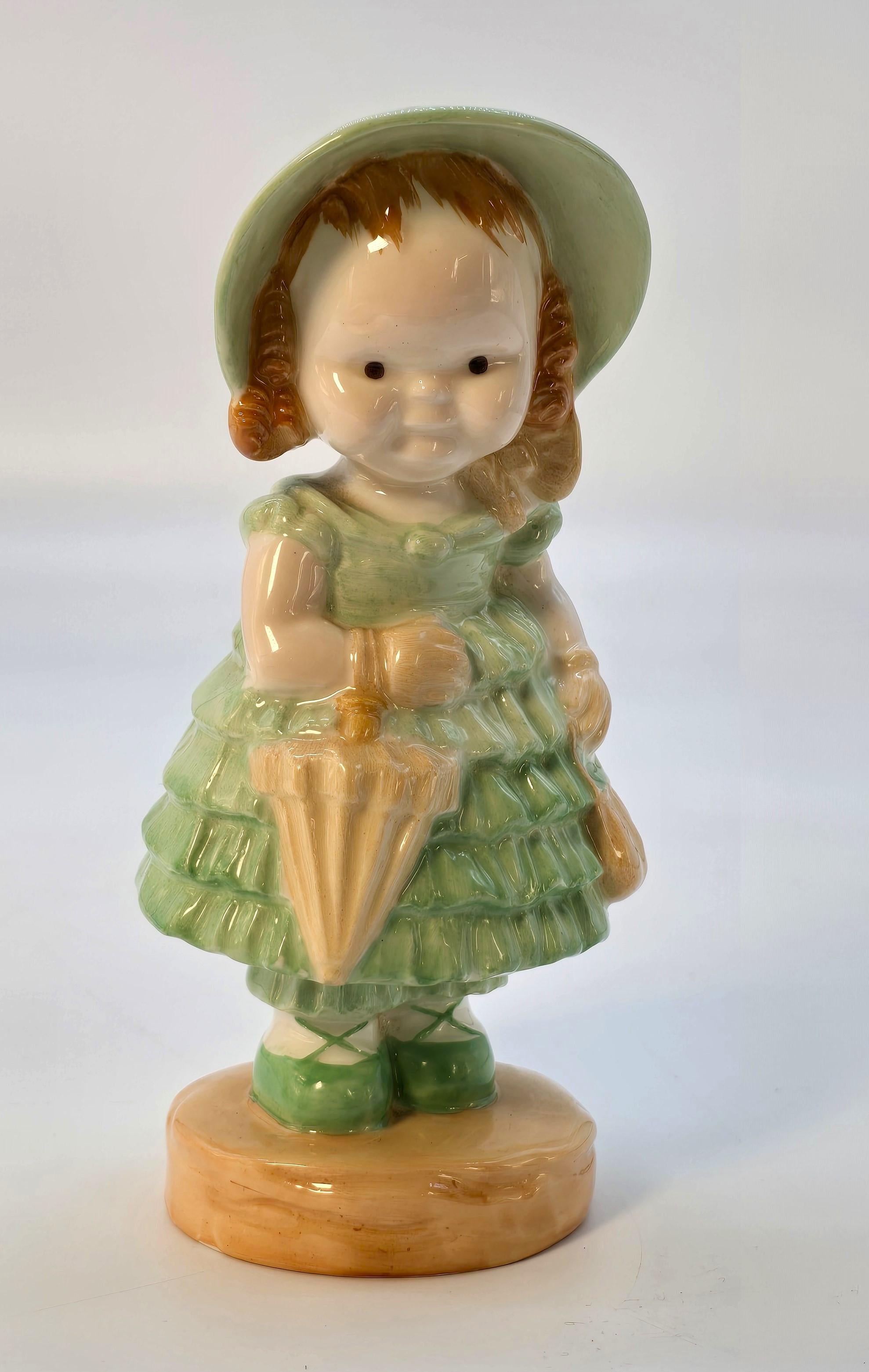 A pair of Mabel Lucie Attwell  porcelain figures made by Shelley, English C1930 im Angebot 7