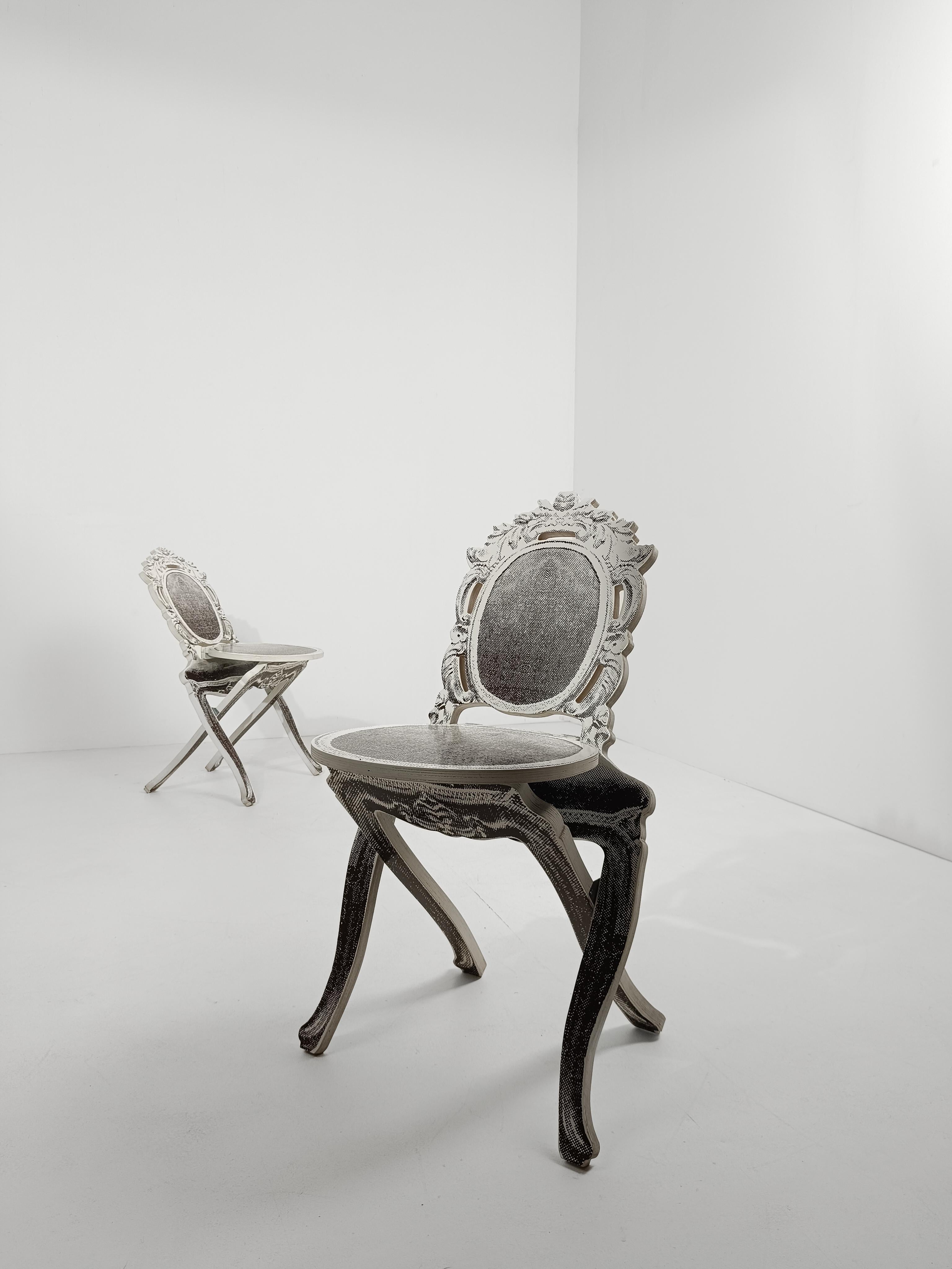 A Pair of Madame De Pompadour Folding Chairs By Vivian Van Schagen, Rococo Style For Sale 10