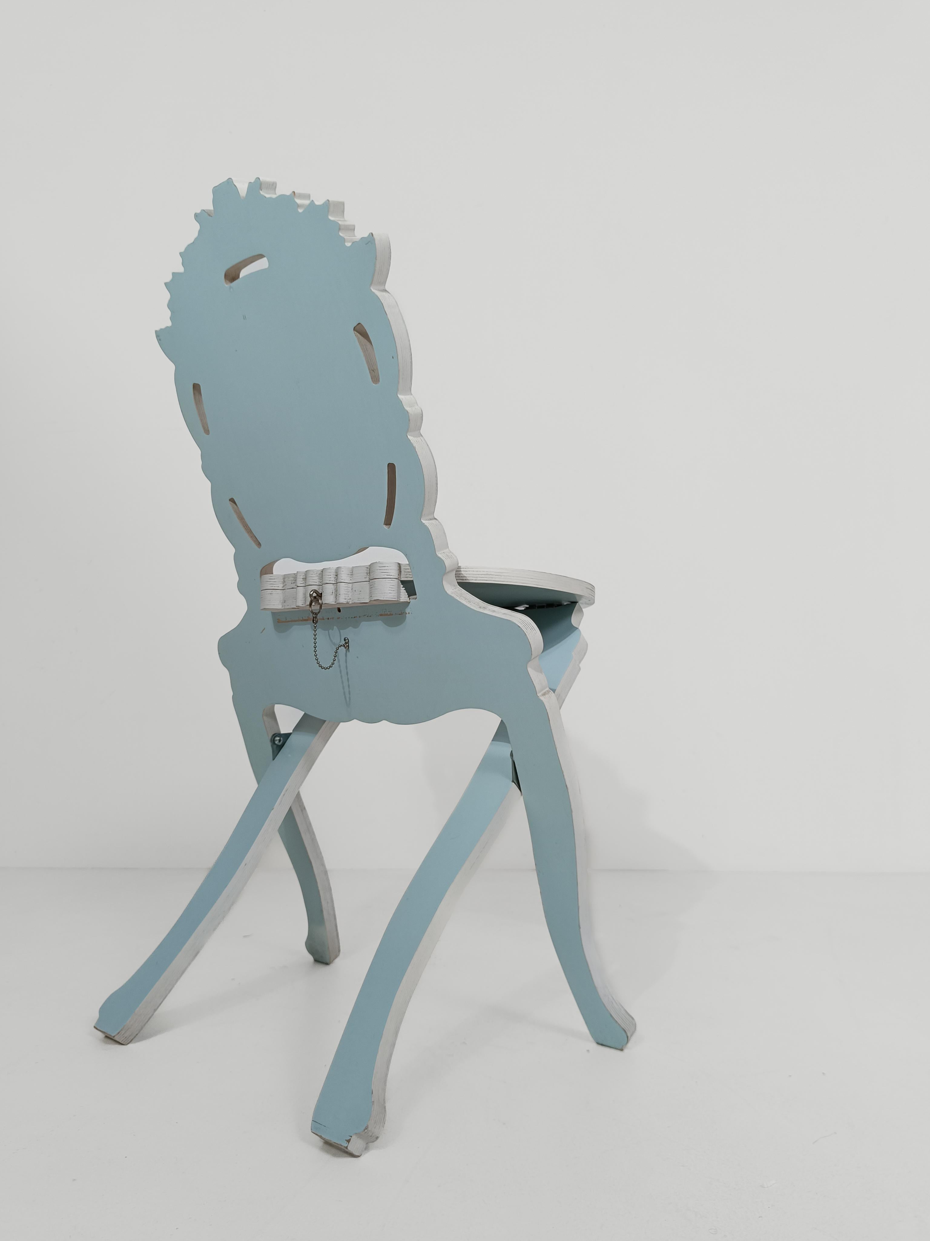 A Pair of Madame De Pompadour Folding Chairs By Vivian Van Schagen, Rococo Style For Sale 1