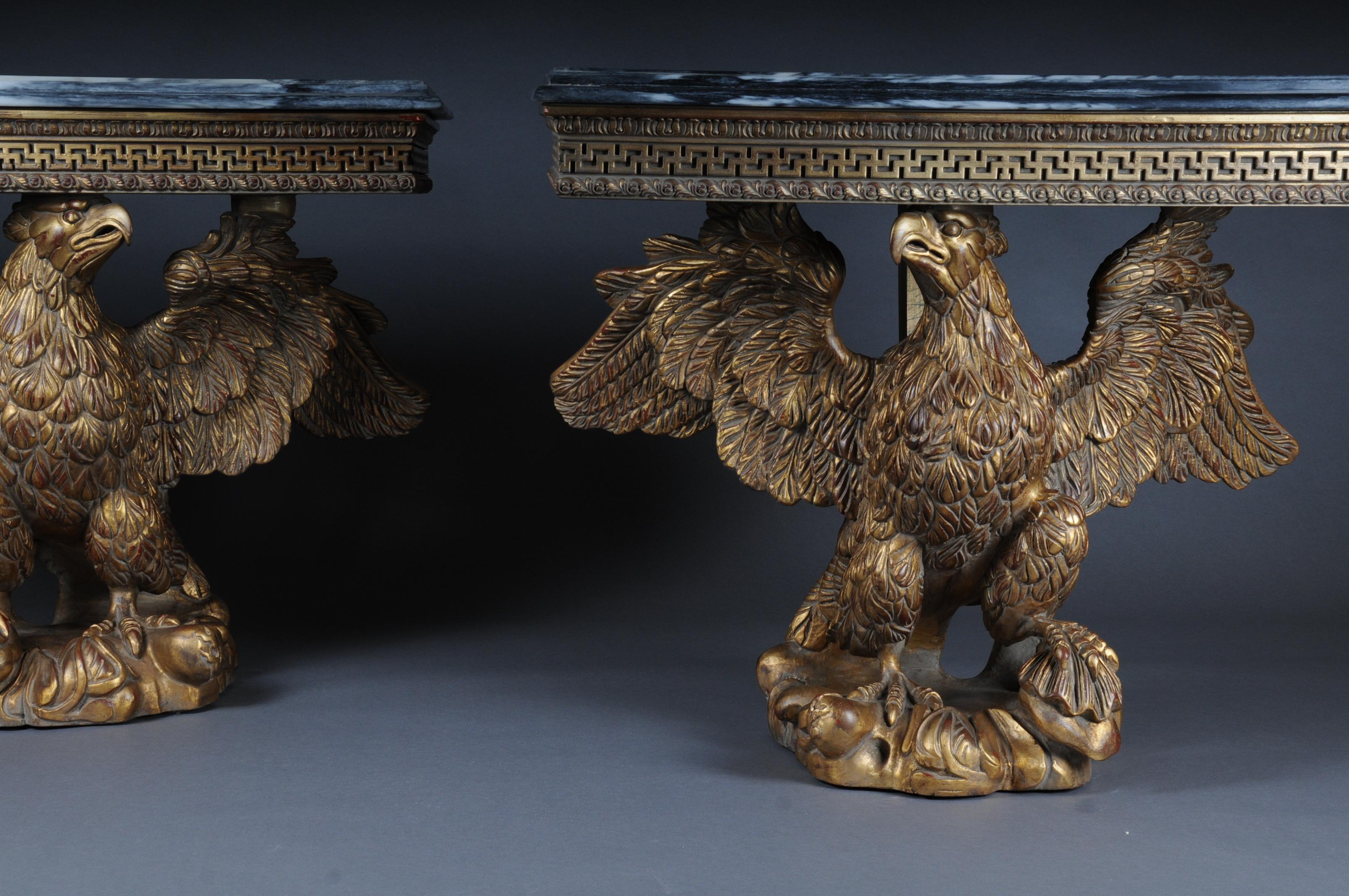 Pair of Magnificent Eagle Consoles Designed by William Kent For Sale 10