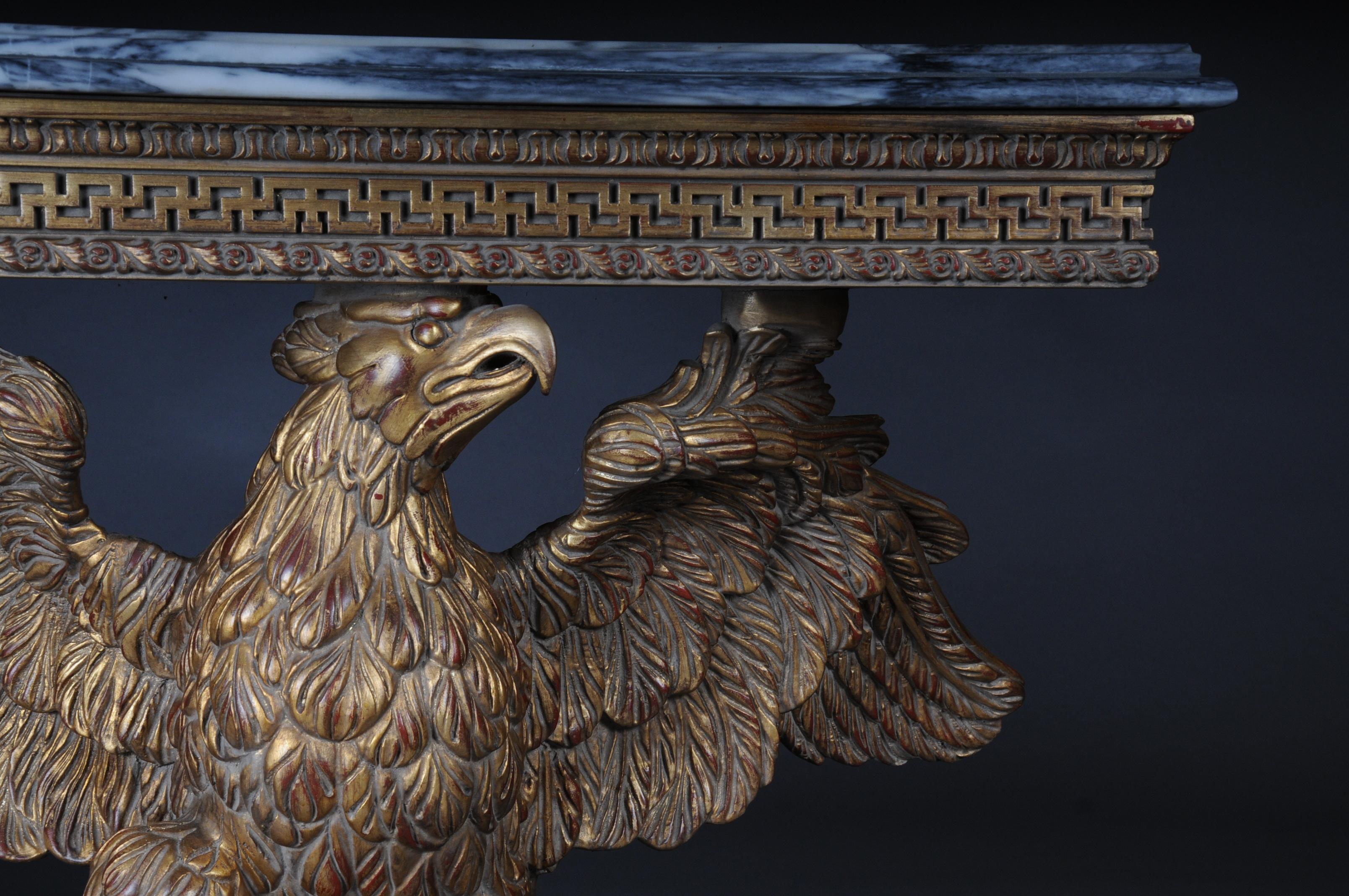 Pair of Magnificent Eagle Consoles Designed by William Kent For Sale 1