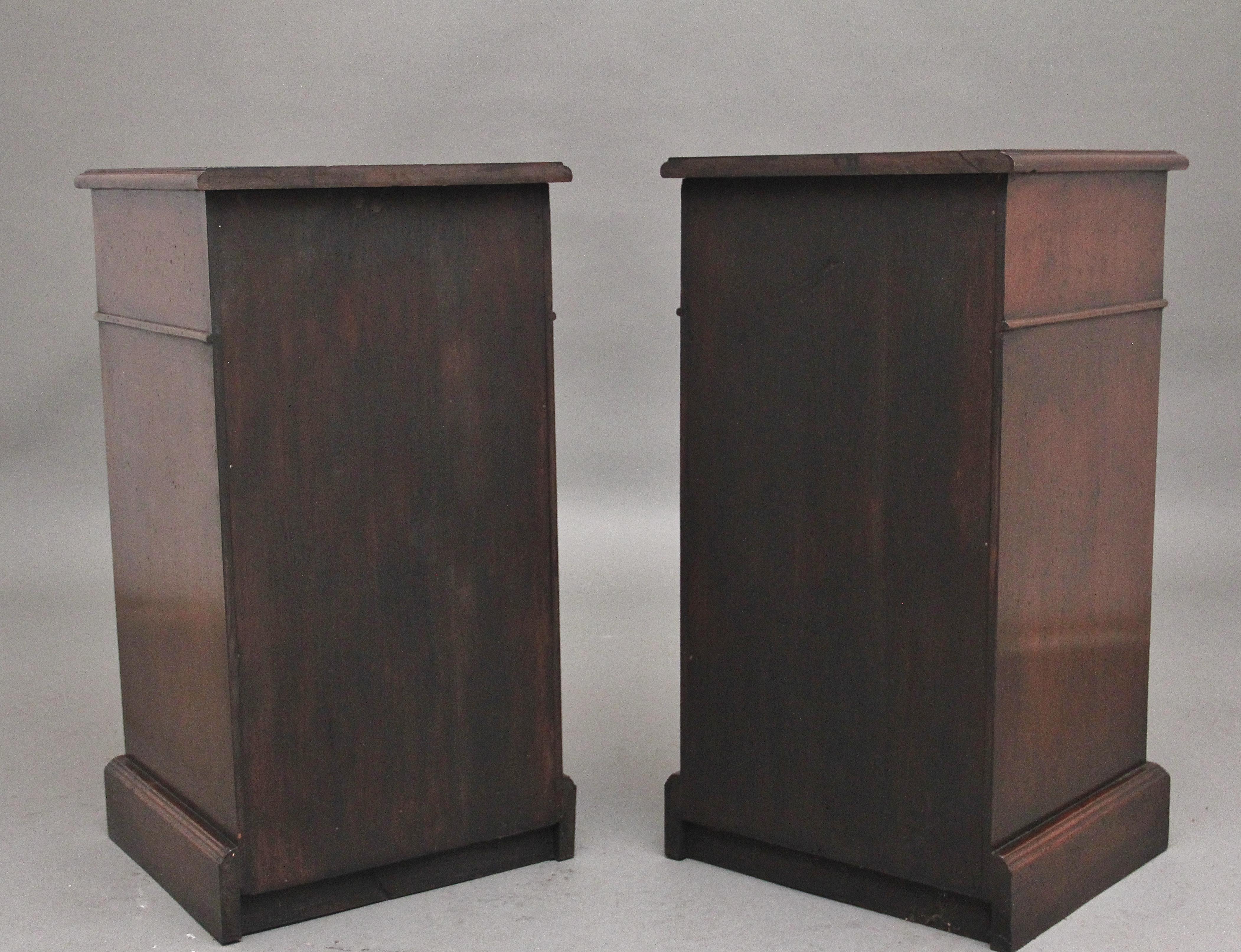 Mid-20th Century A pair of mahogany bedside cabinets  For Sale