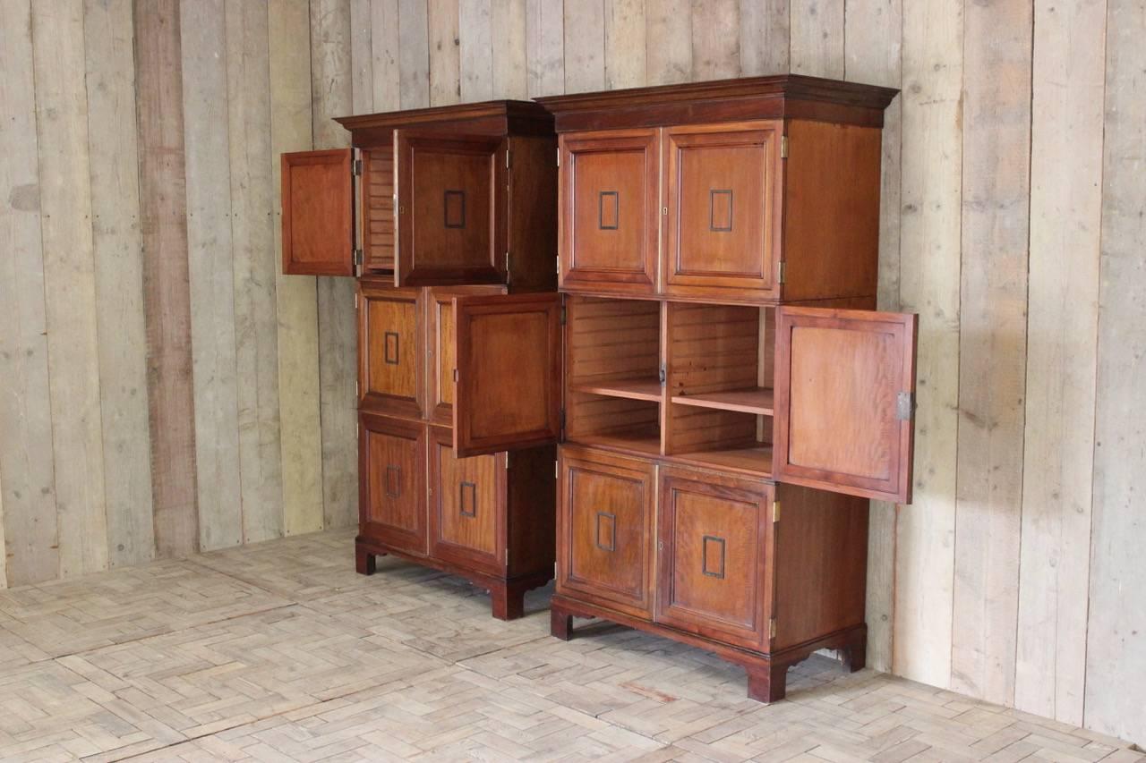 19th Century Pair of Mahogany Cabinets from the British Museum
