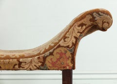 A Pair of Mahogany George II Window Seats with Needlepoint Upholstery