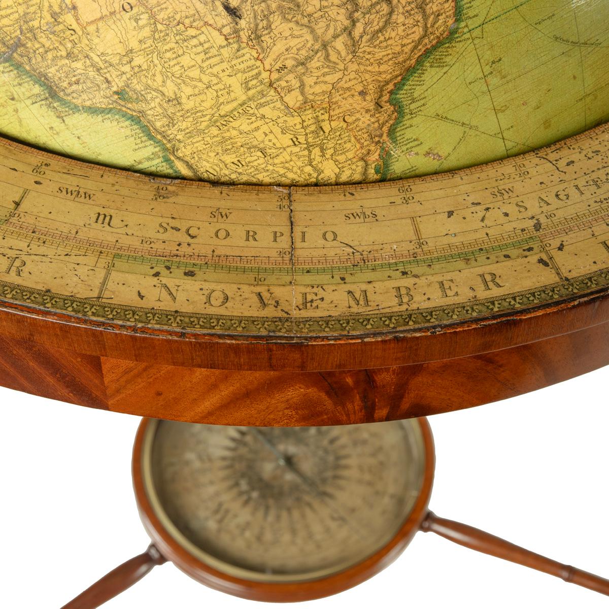 A pair of mahogany Regency 21-inch globes by J&W Cary dated 1799 and 1819 13