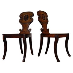 Pair of Mahogany Regency Hall Chairs