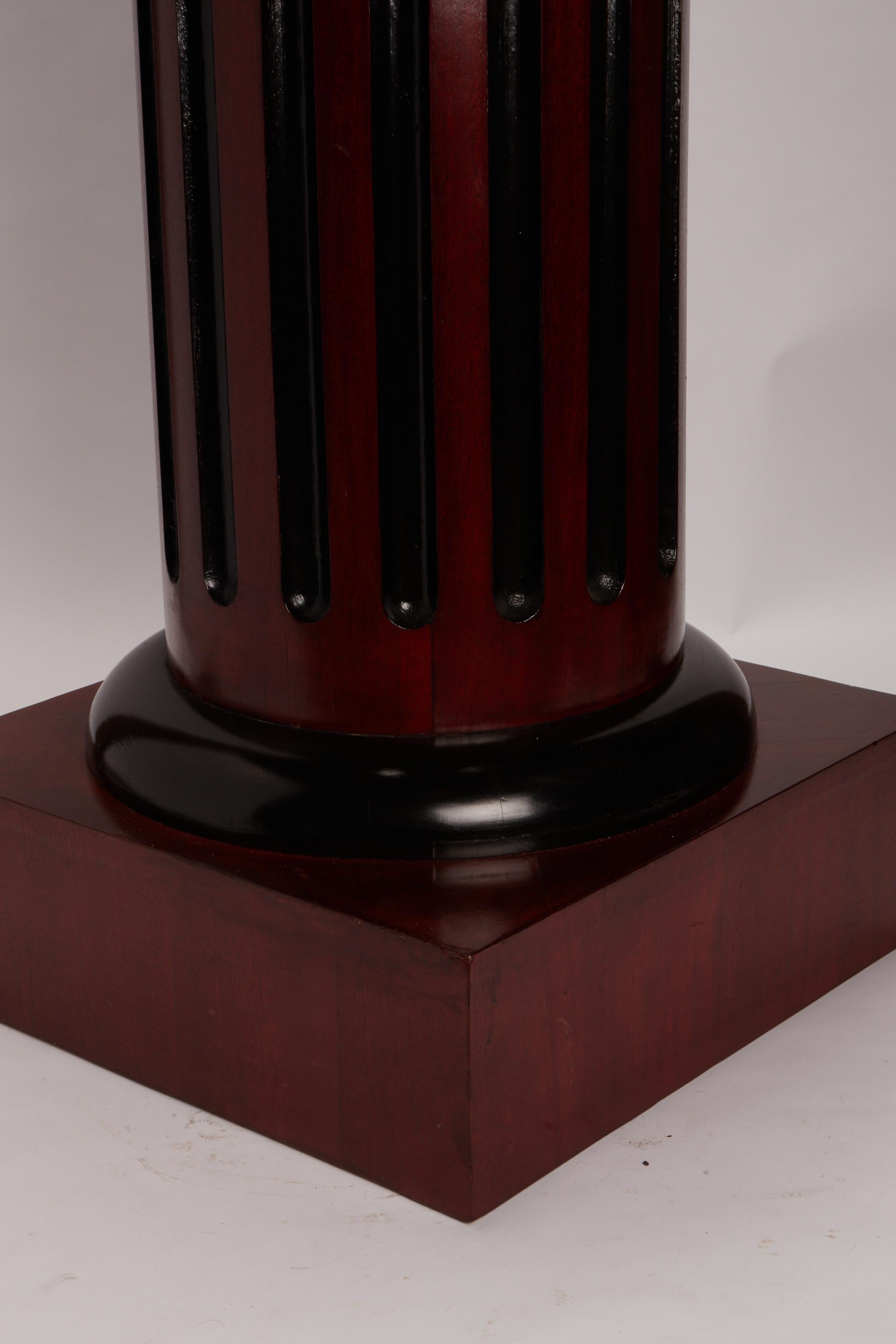 Fruitwood A pair of mahogany veneer Biedermeier columns, Russia 1890. For Sale