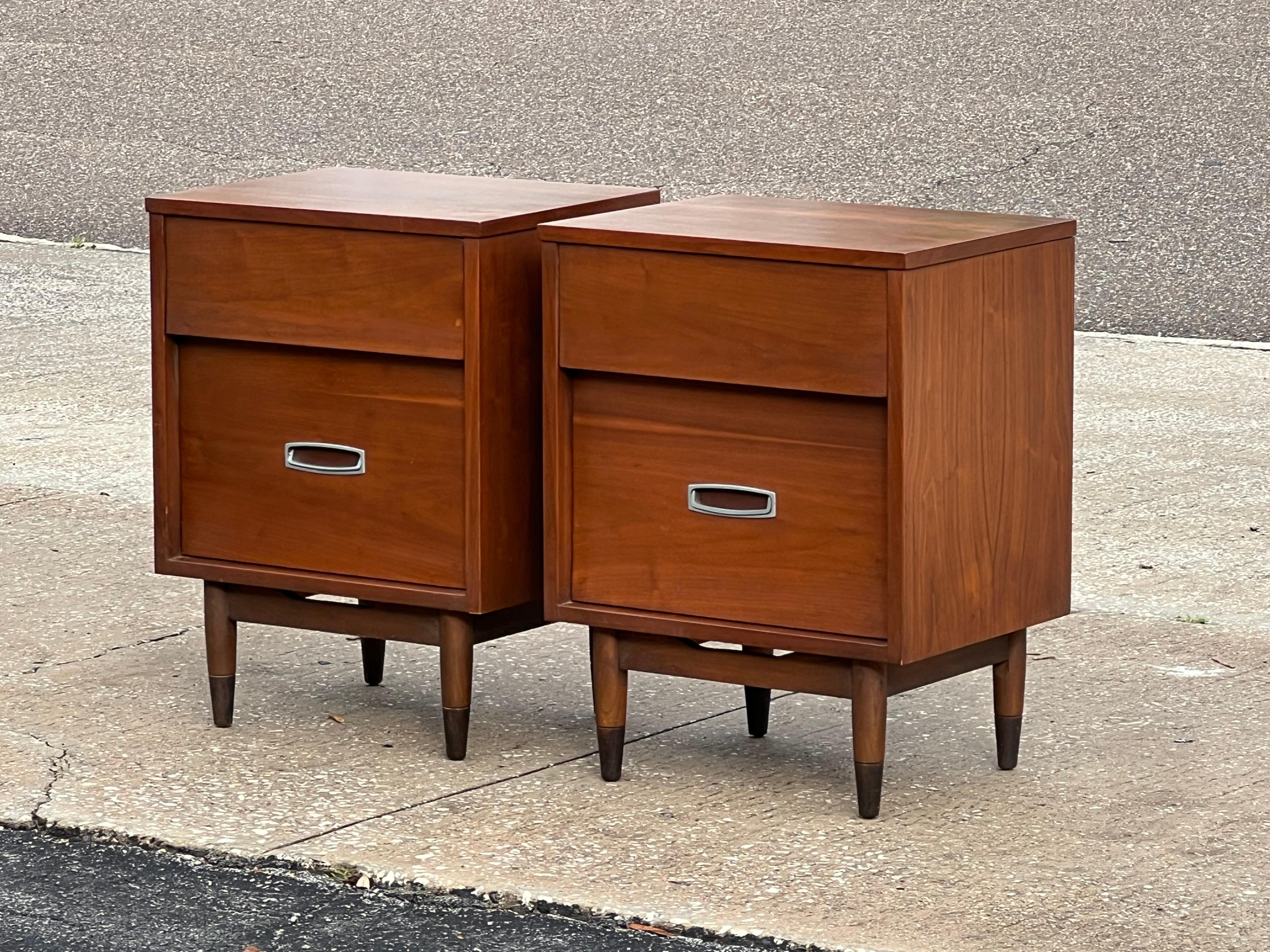 A pair of classic mid century night stands 