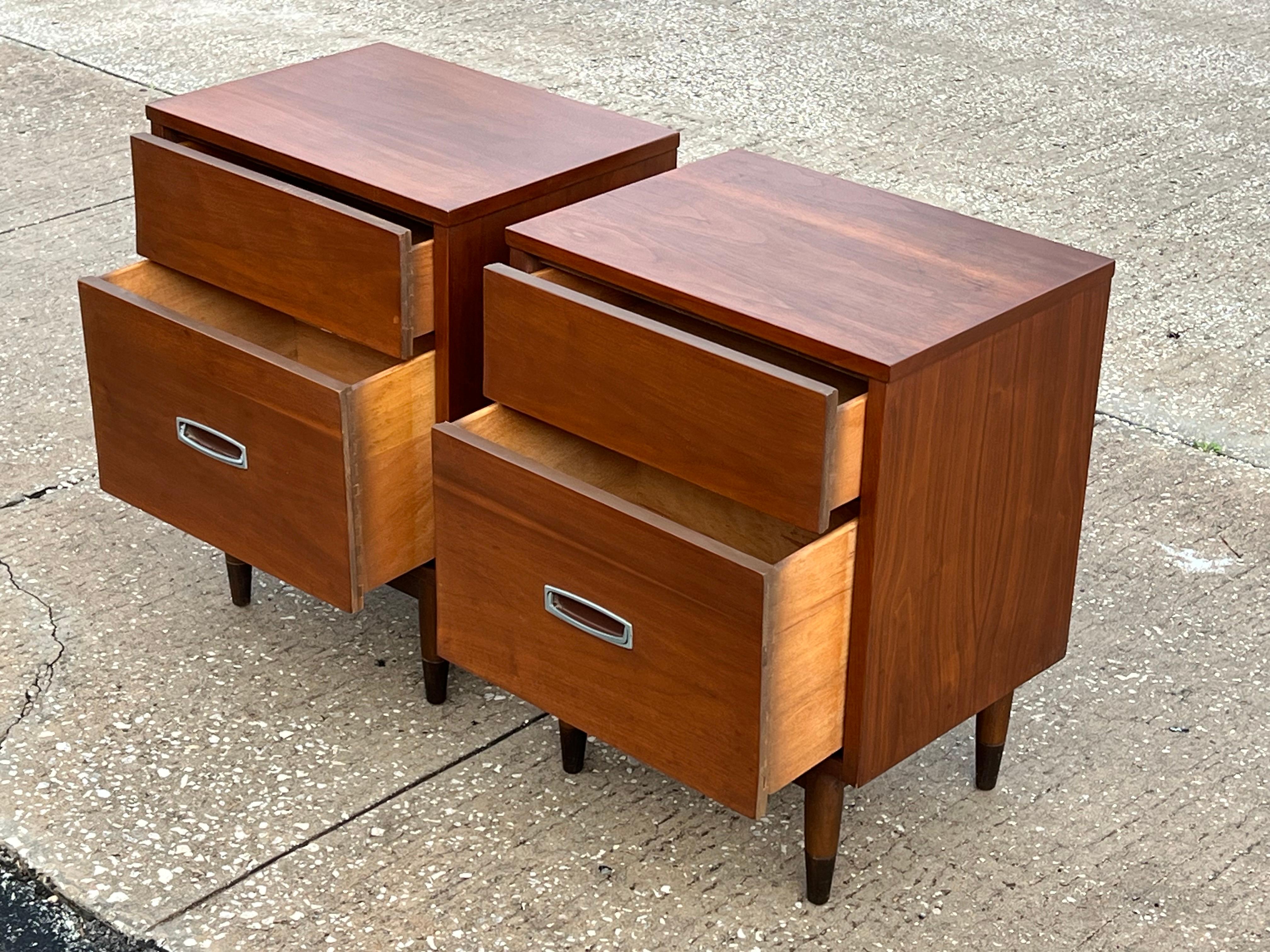 Mid-20th Century A Pair of Mainline by Hooker Mid Century Night Stands ca' 1960's For Sale