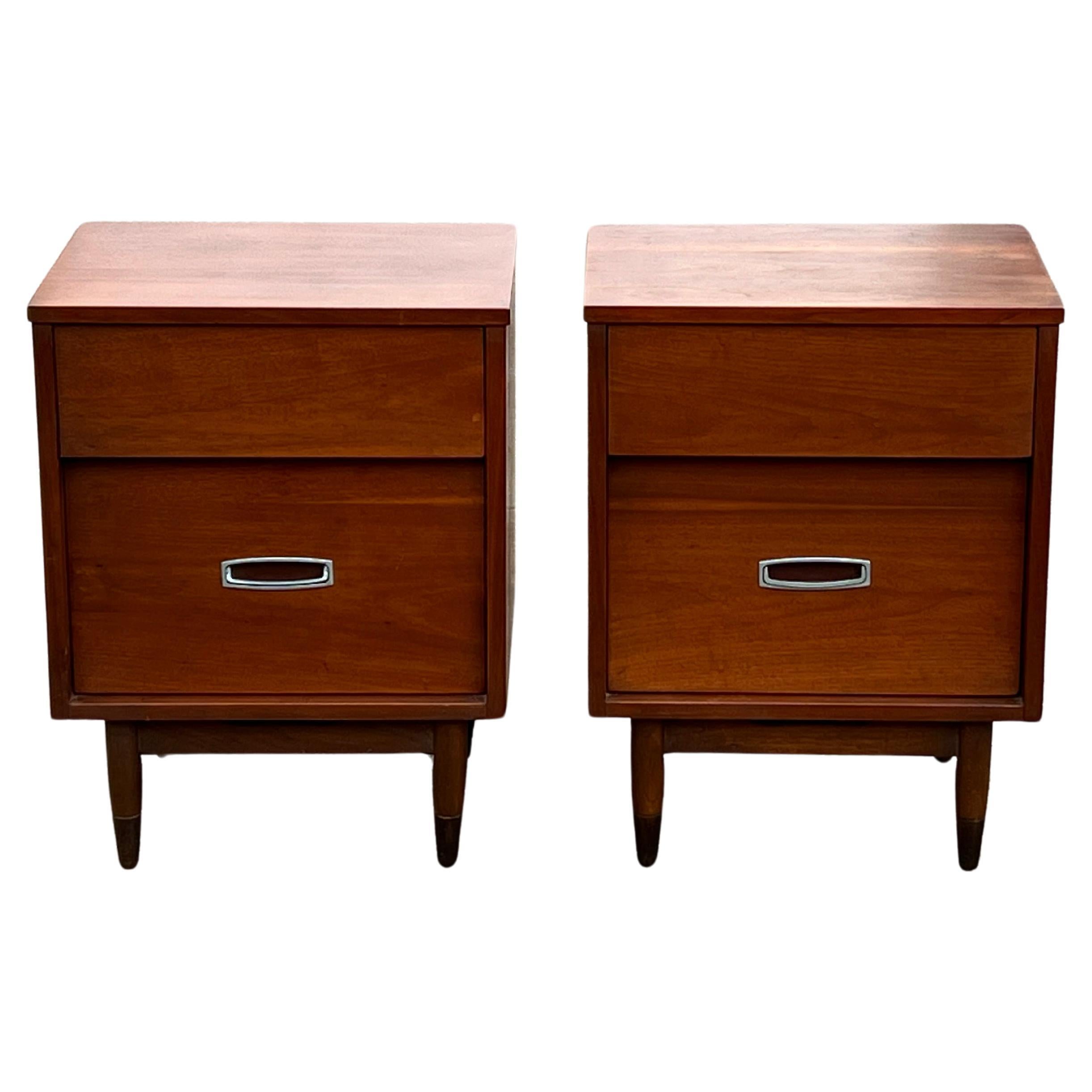 A Pair of Mainline by Hooker Mid Century Night Stands ca' 1960's