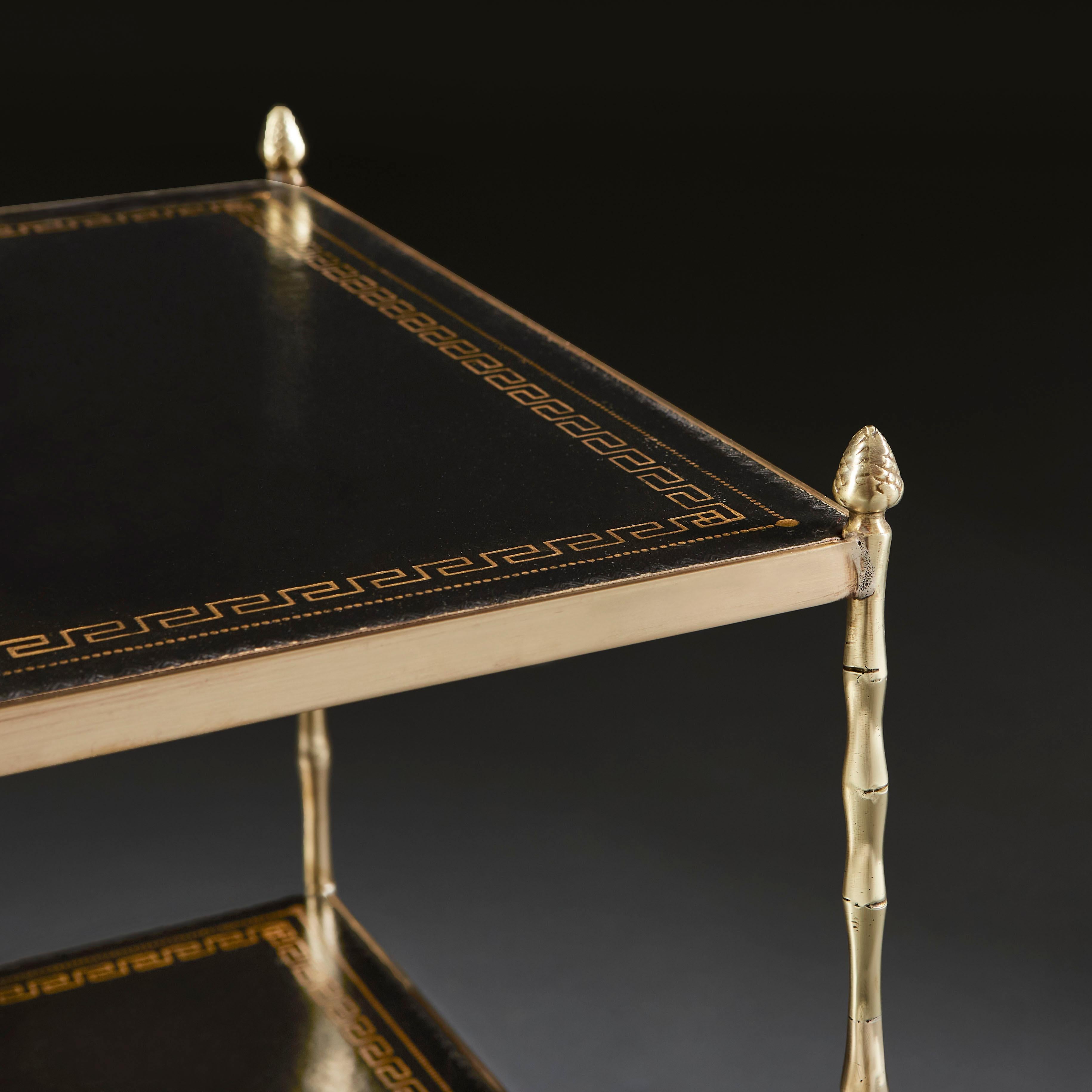 Brass Pair of Maison Bagues Etageres
