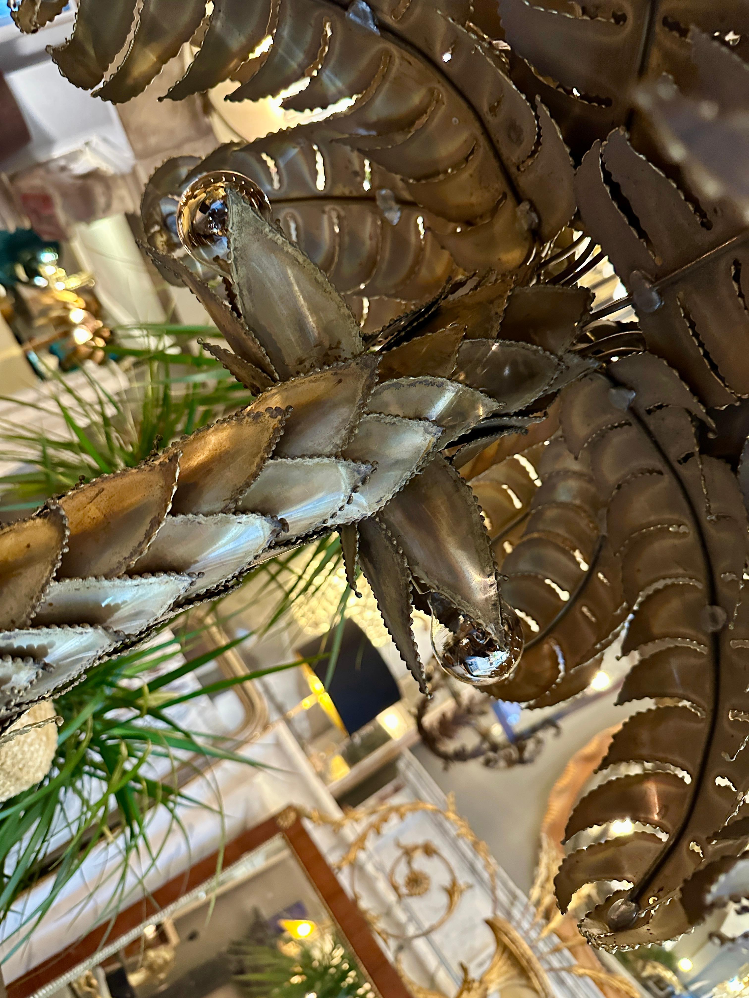A Pair Of Maison Jansen Palm Tree Table Lamps For Sale 6