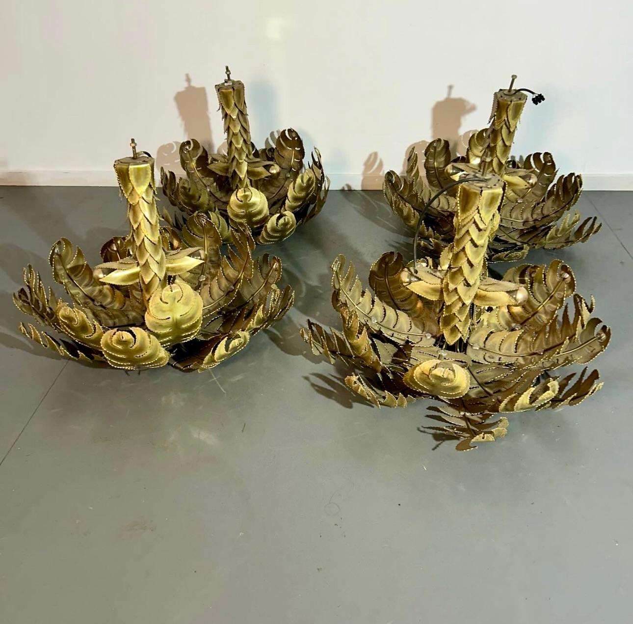 A Pair Of Maison Jansen Palm Tree Table Lamps For Sale 9