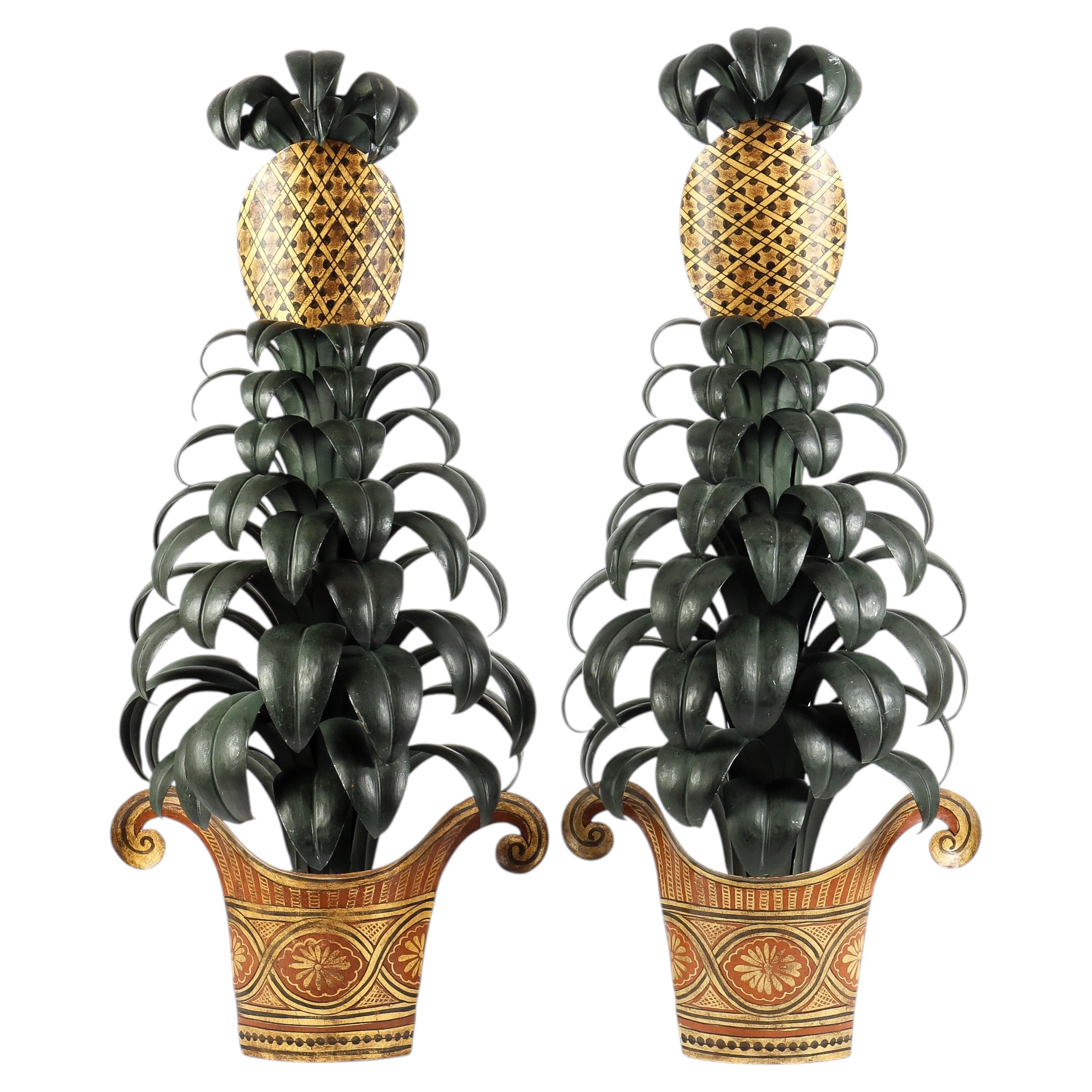A Pair of Maison Jansen Pineapple-Form Wall Lights