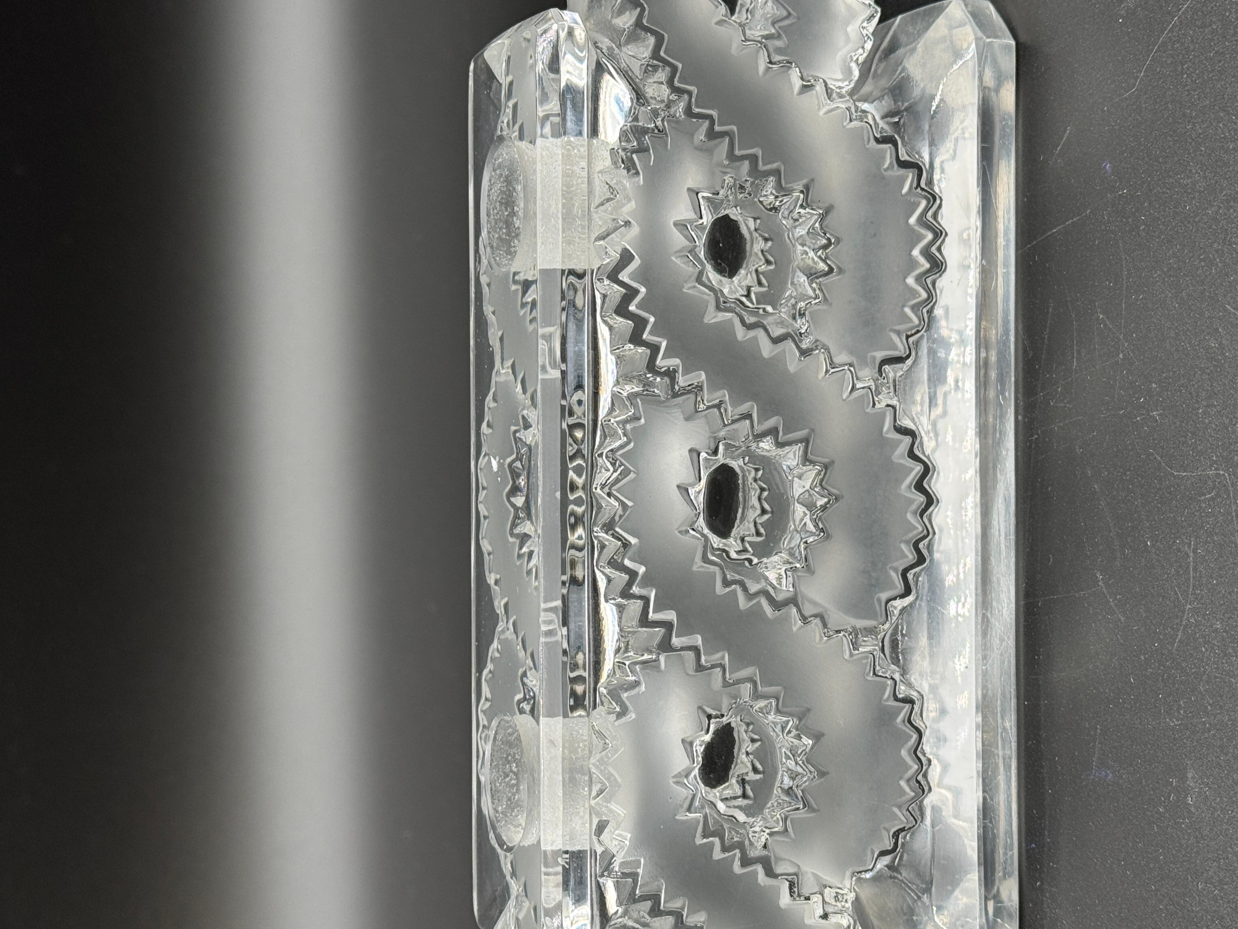 Milieu du XXe siècle Paire de chandeliers Auriac de la Maison Lalique 1940tys en vente