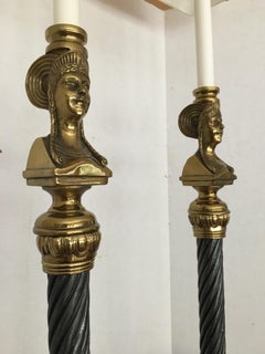 Pair of Maitland Smith Figural Lamps