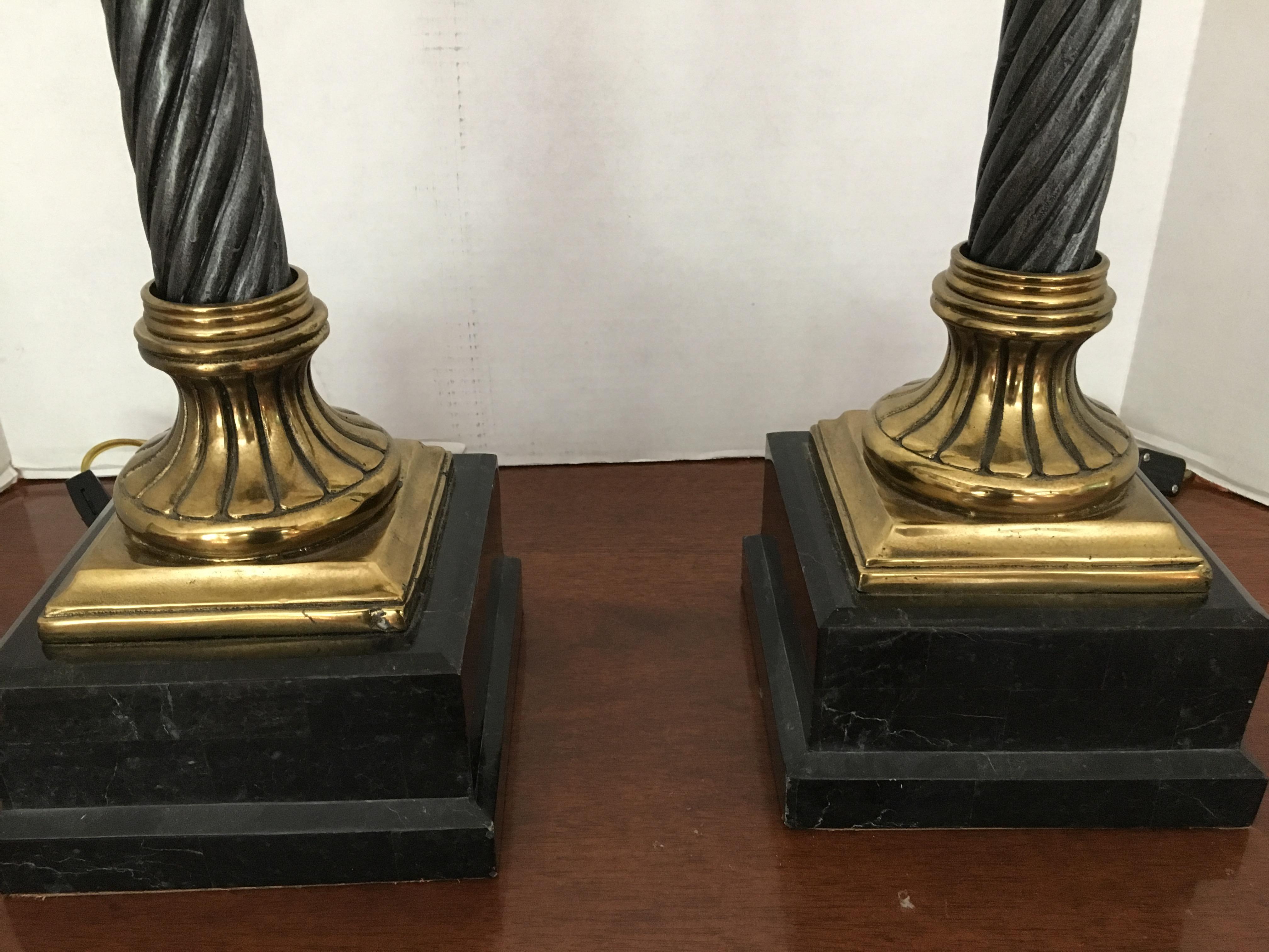 Philippine Pair of Maitland Smith Figural Lamps