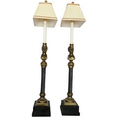 Pair of Maitland Smith Figural Lamps
