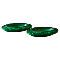 A Pair of Malachite Catchalls by Kurt Schlevogt