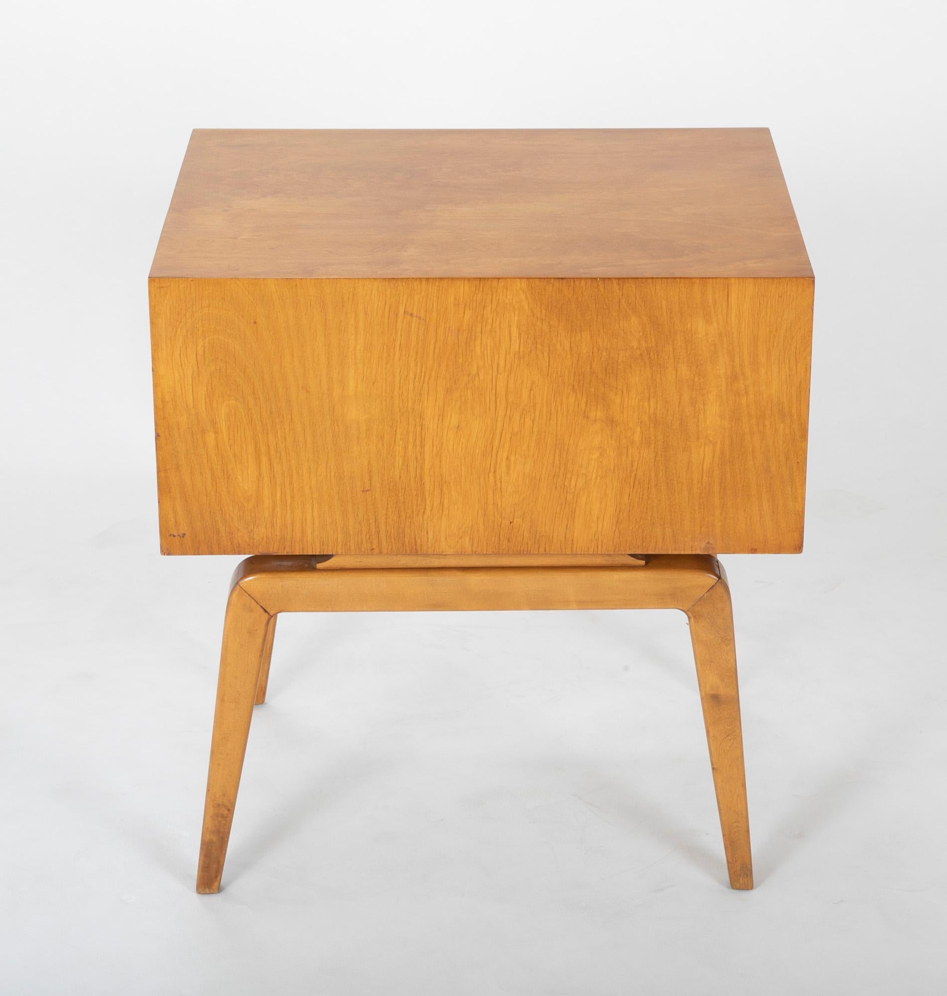Mid-20th Century Pair of Maple Side Tables Designed by Edmond Spence