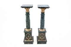 A pair of marble columns, France, around 1840.