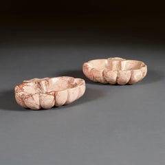 Pair of Marble Scallop Shell Basins