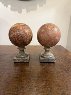 A Pair of Marble Spheres, 19th Century