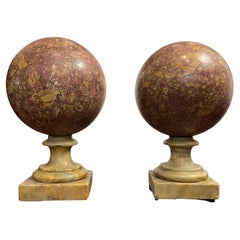 A Pair of Marble Spheres, 19th Century
