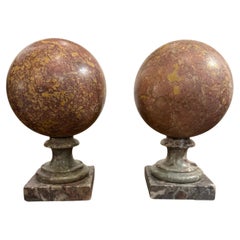 A Pair of Marble Spheres, 19th Century