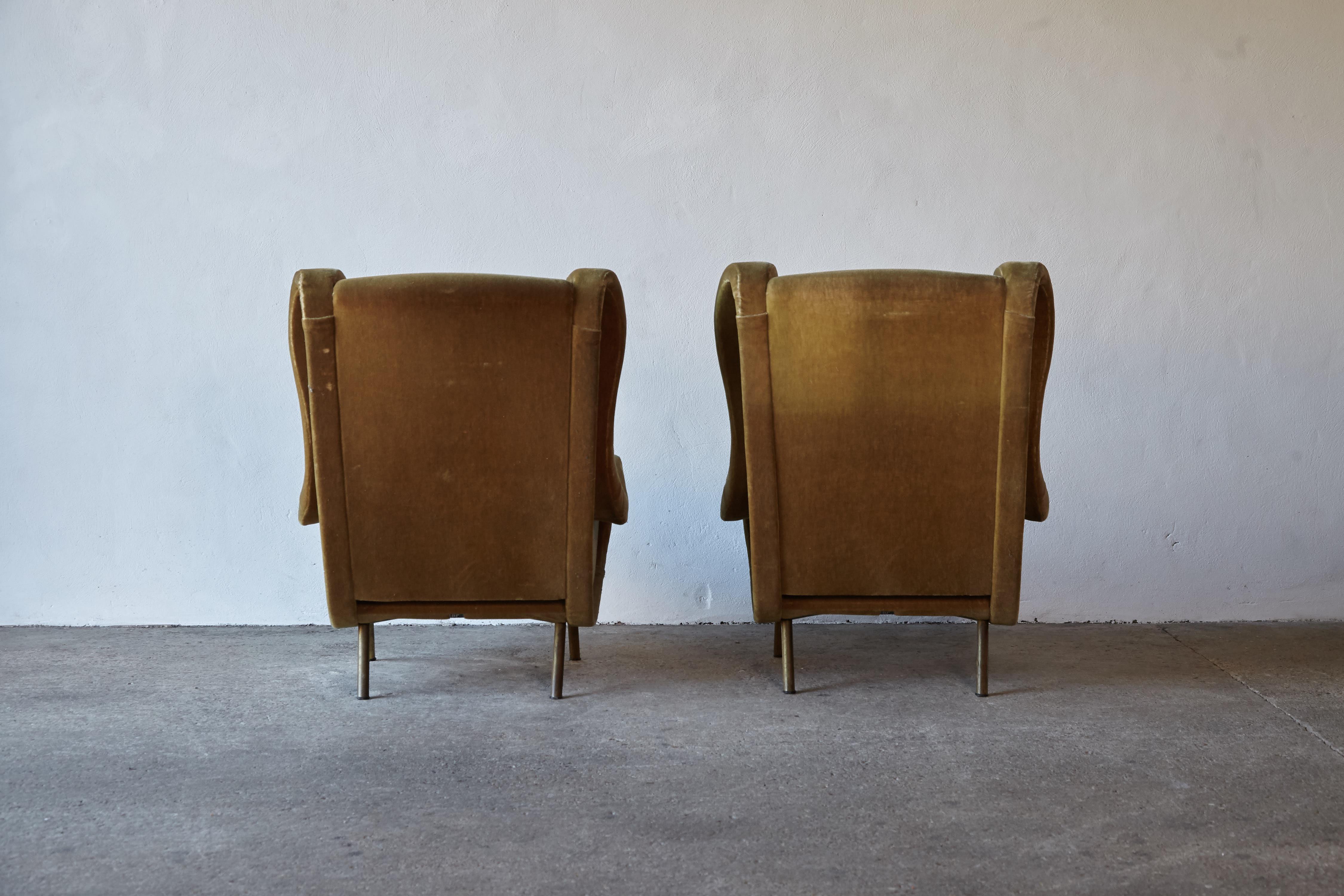 Pair of Marco Zanuso Senior Chairs, Arflex, France, 1960s for Reupholstery 7