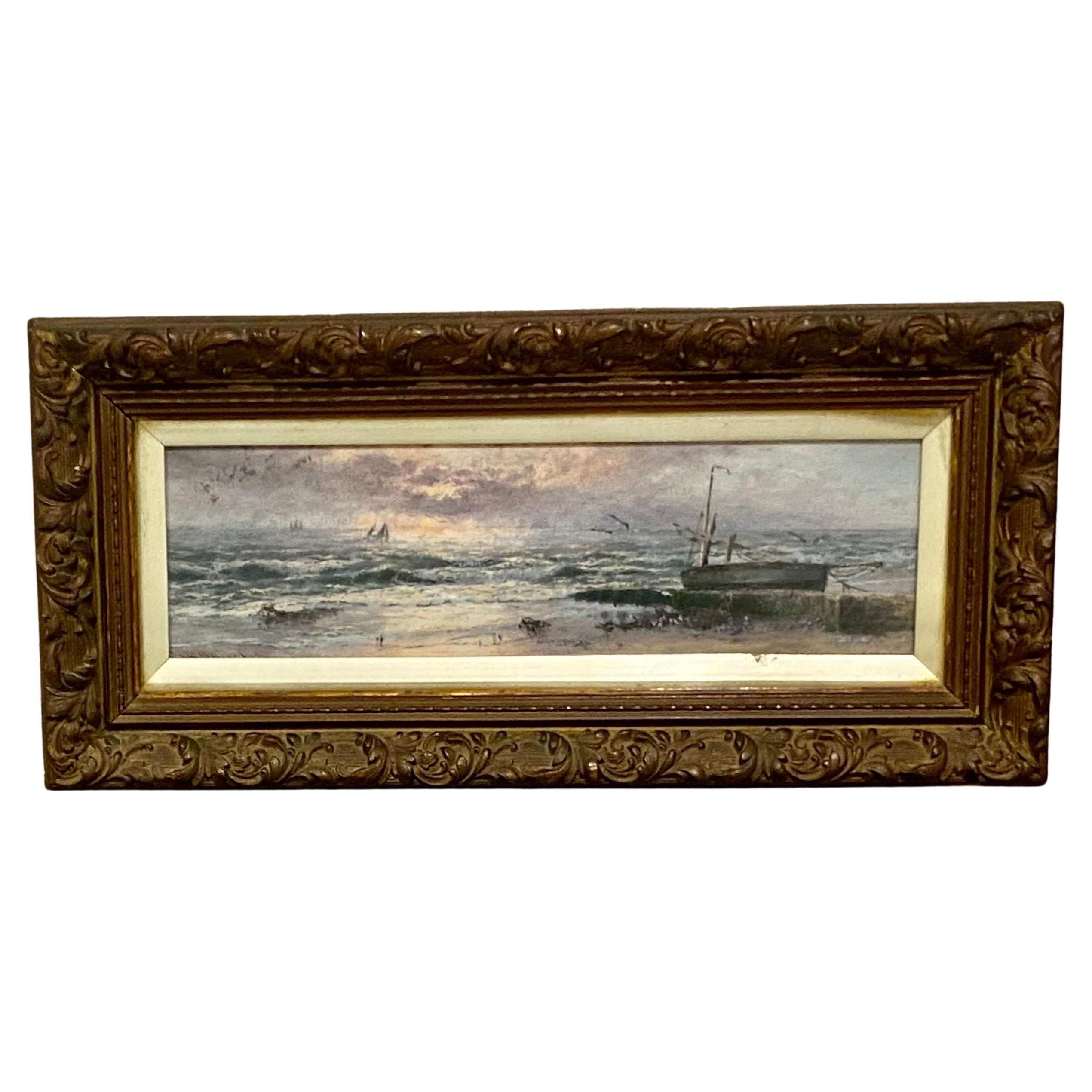 Victorian Pair of Marine Paintings by Thomas Rose Miles RCA  For Sale