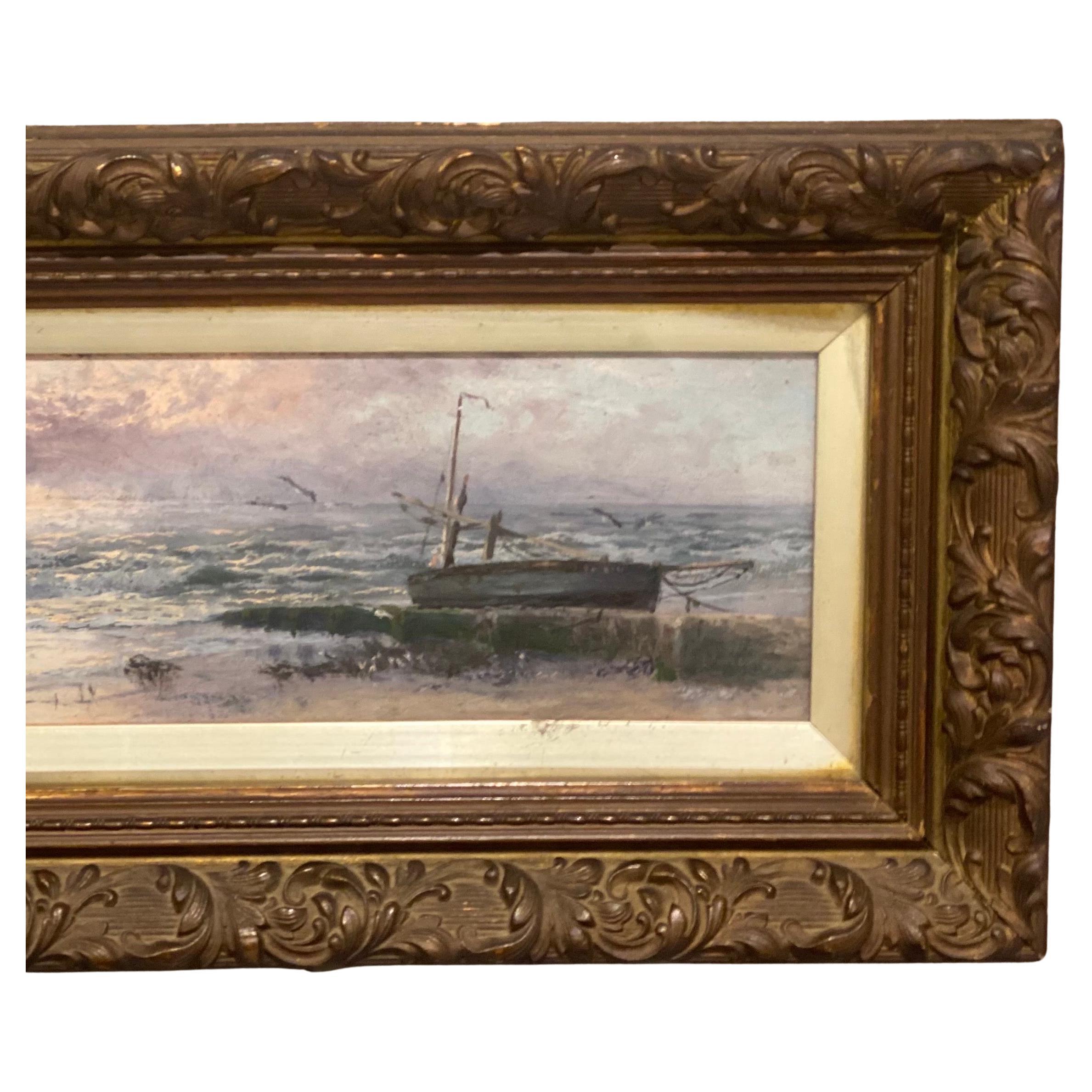 Fin du XIXe siècle Paire de peintures marines de Thomas Rose Miles RCA  en vente