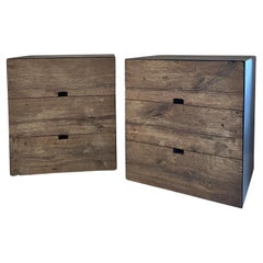 A Pair of Martin Nightstands Sidetables Recycled Old Oak