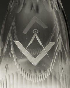 A Pair of Masonic Tapered Decanters