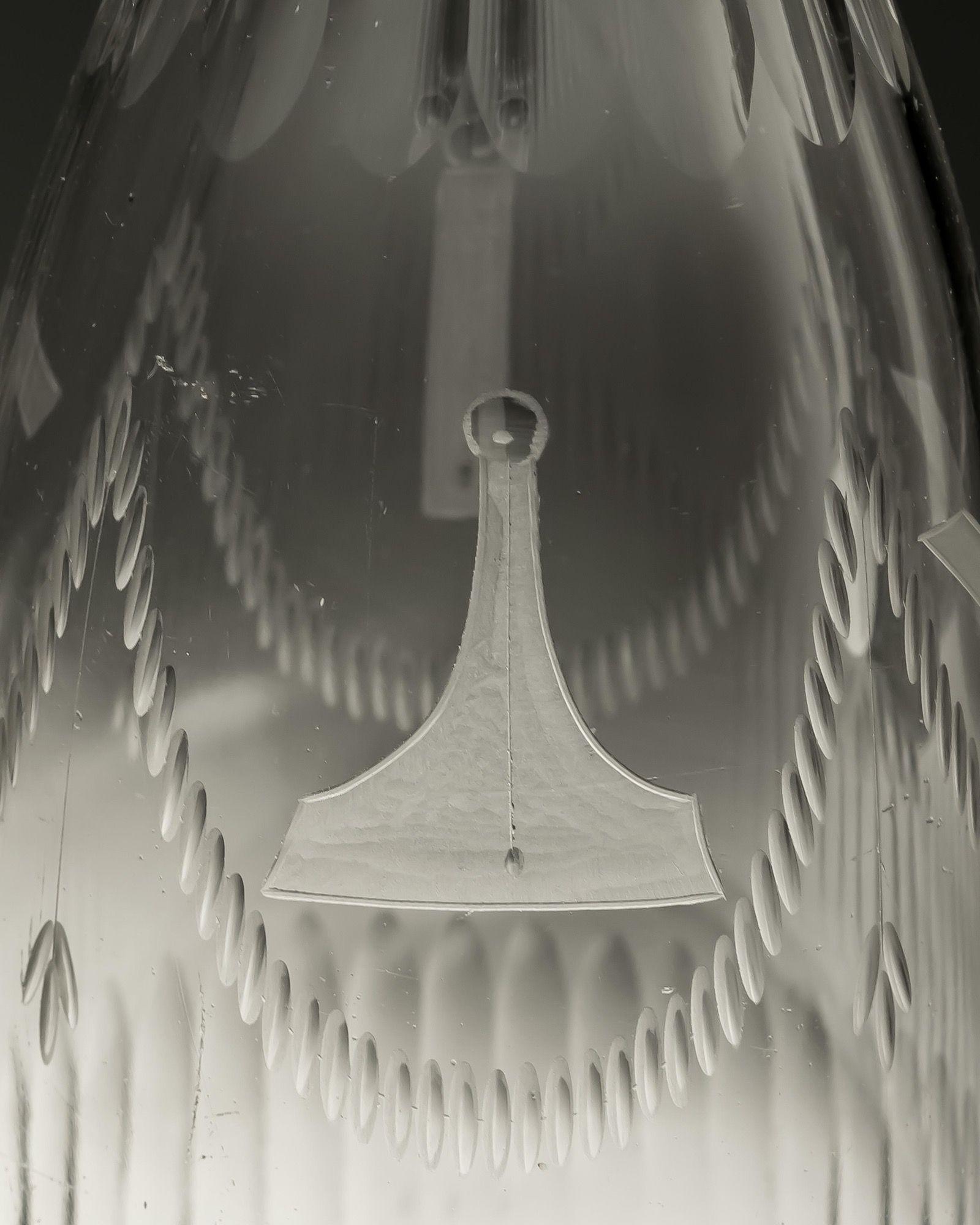 English A Pair of Masonic Tapered Decanters For Sale