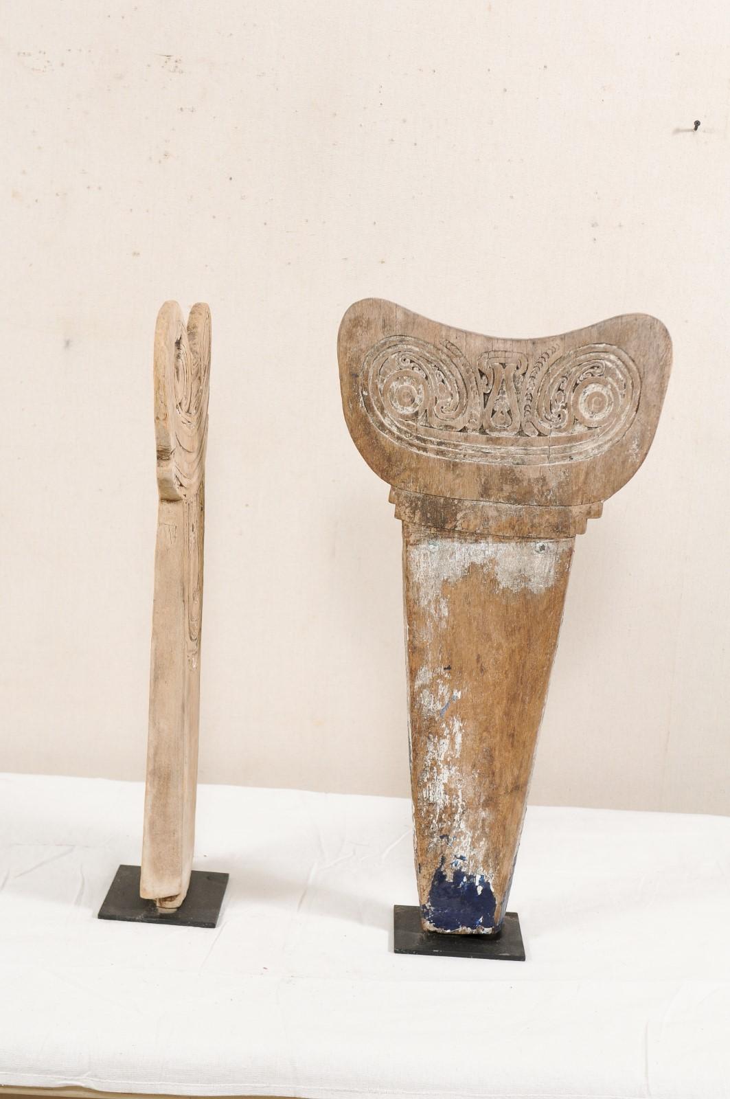 Iron Pair of Massim Canoe Splash Boards from Papua, New Guinea For Sale